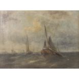 GOVERS, Berend Jakob, ATTRIBUIERT/UMKREIS (1836/43-1917), "Segelschiffe vor der Küste",