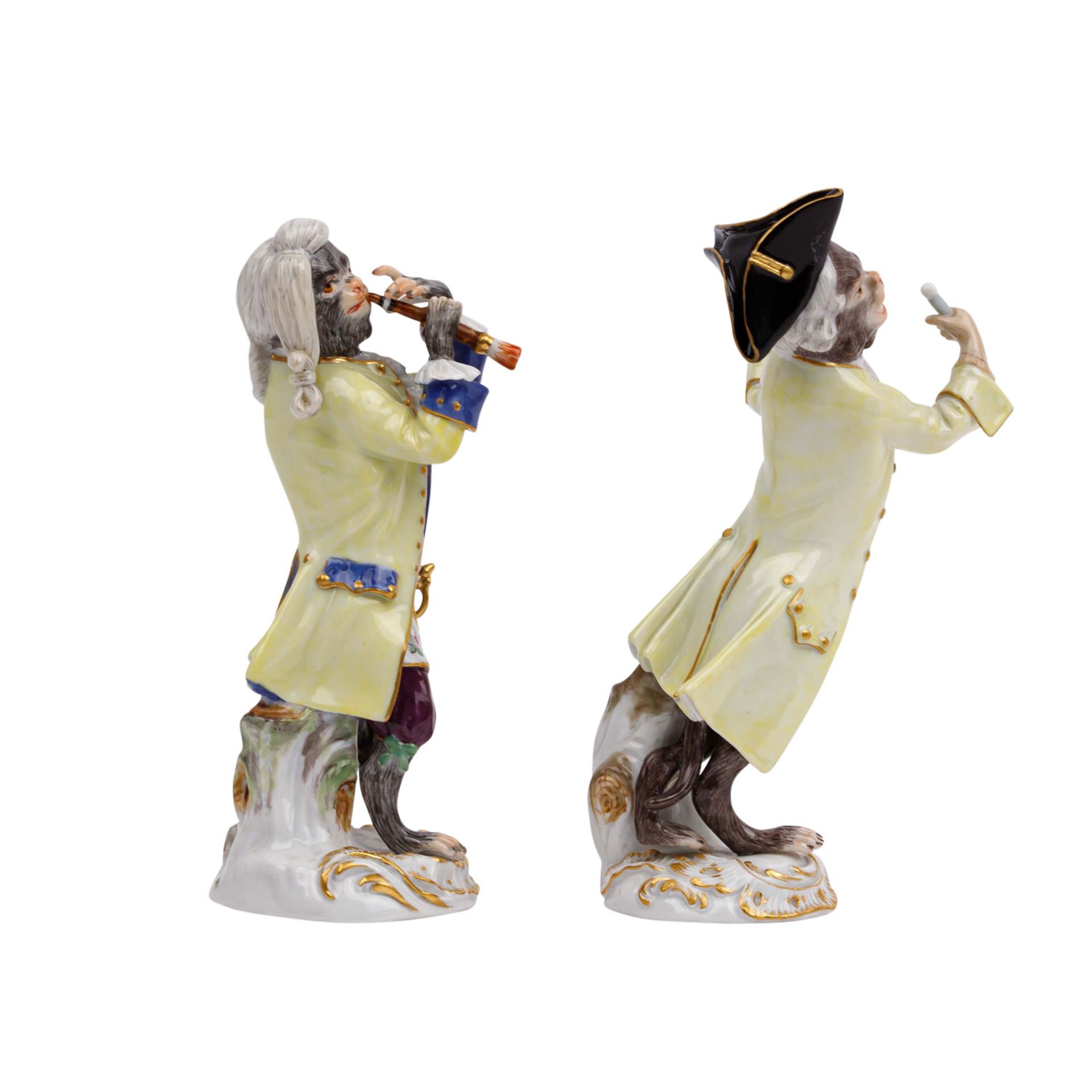 MEISSEN zwei Figuren aus der Affenkappelle, 20. Jh., - Bild 4 aus 9