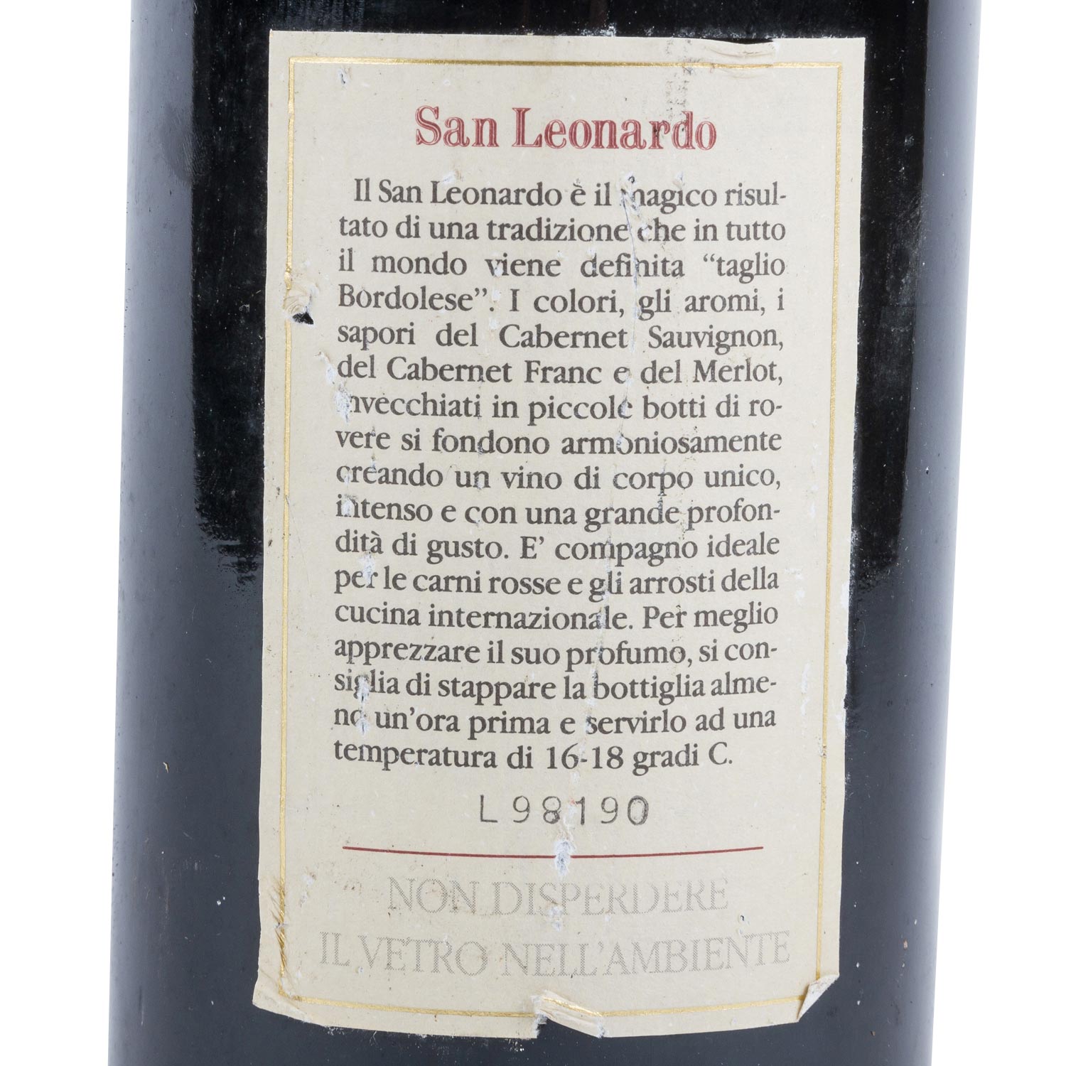 GUERRIERI GONZAGA 1 Flasche Tenuta di San Leonardo 1995, - Image 5 of 6