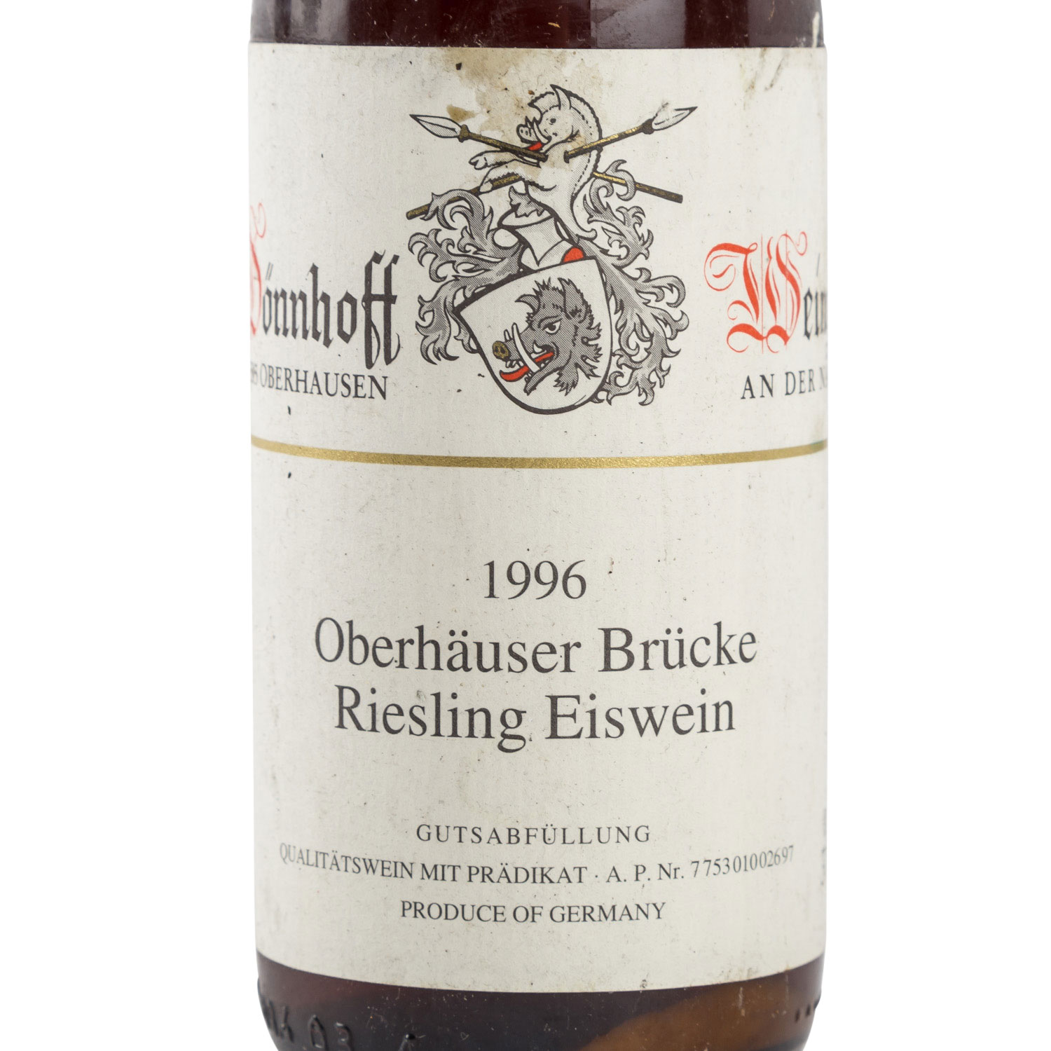DÖNNHOFF 1 Flasche Oberhäuser Brücke Eiswein 1996, - Image 2 of 6