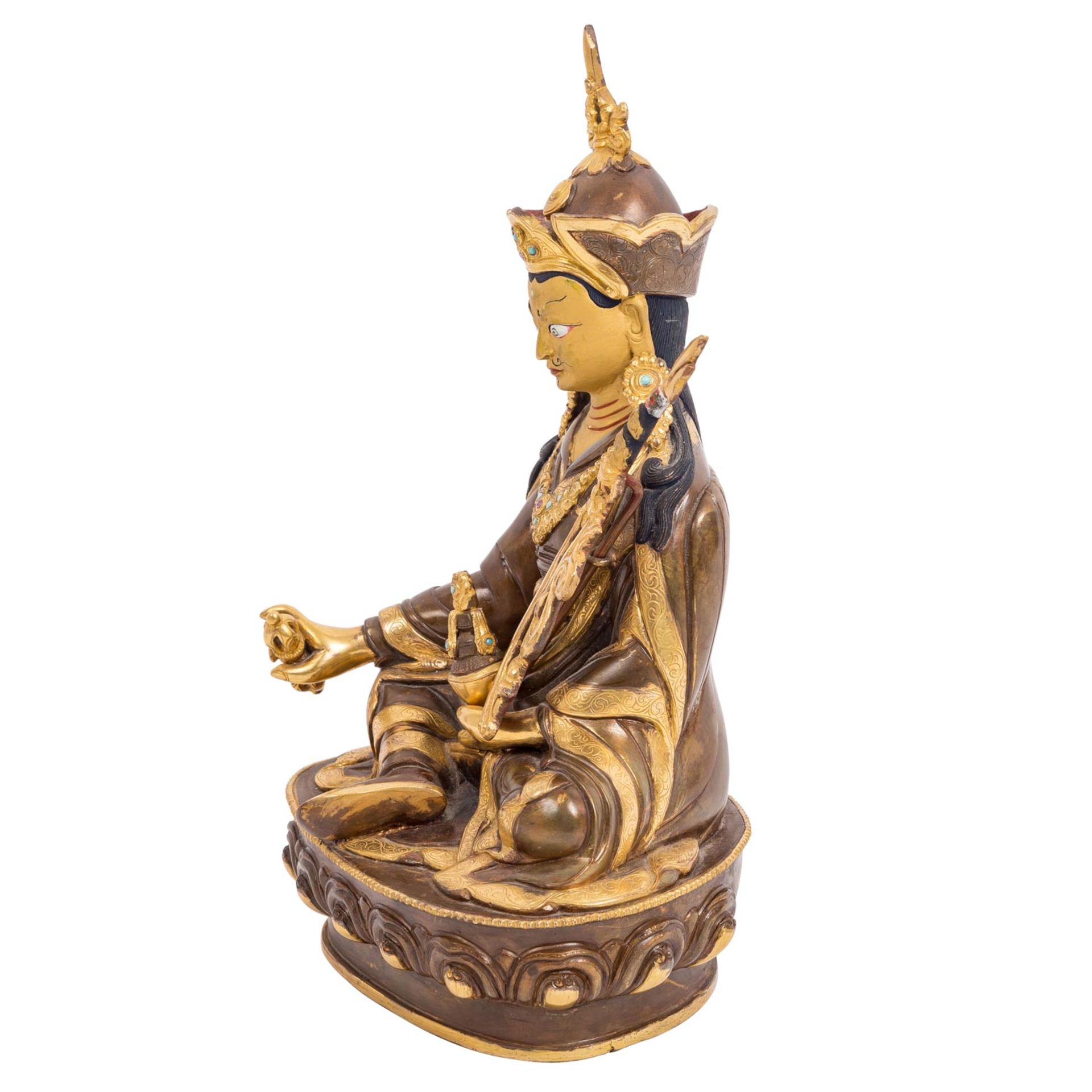 Bronze des Guru Padmasambhava (Guru Rinpoche). TIBET. - Image 2 of 7