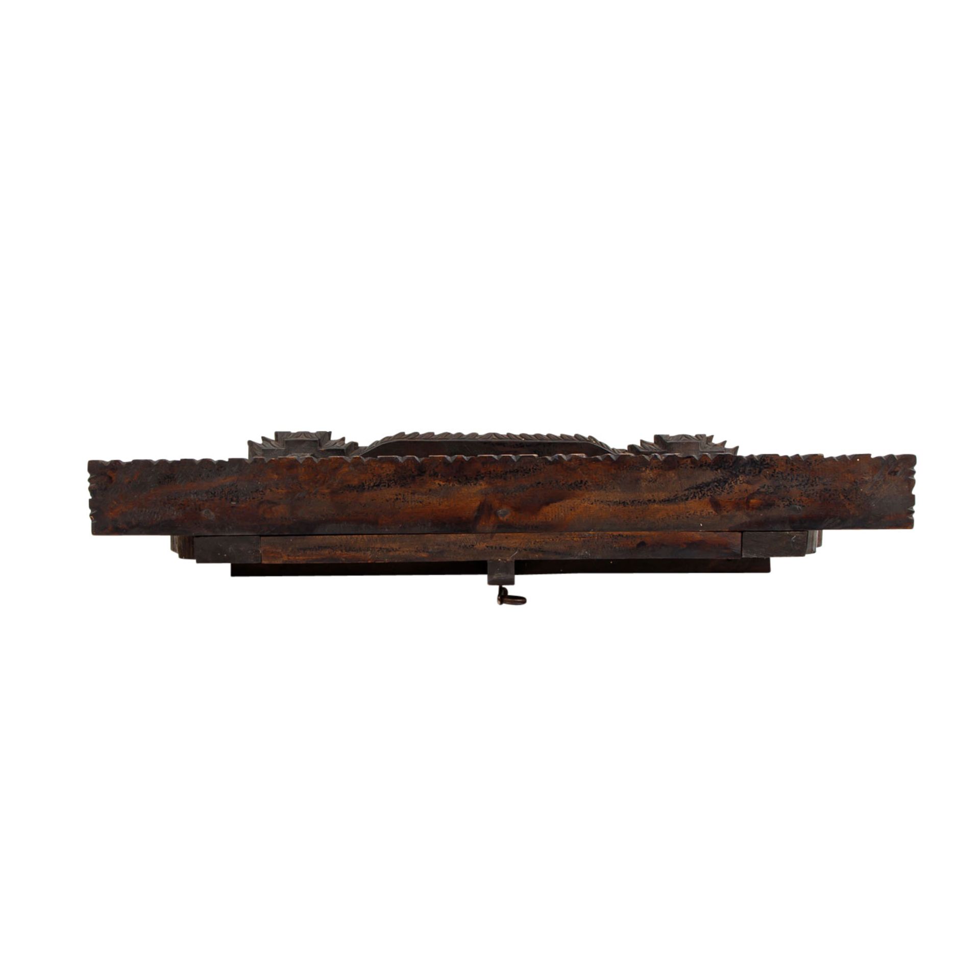 Rahmen mit Flügeltür, reich beschnitzt, aus Holz. NEPAL, um 1960, - Image 7 of 8