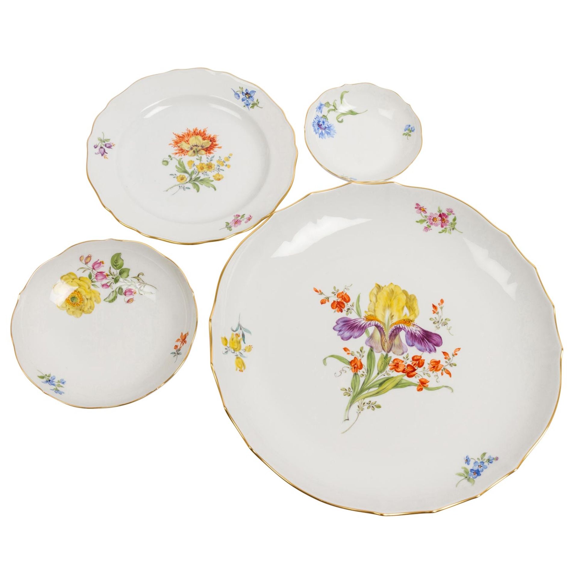 MEISSEN 22-tlg. Kaffeeservice 'Deutsche Blume', 20. Jh. - Image 2 of 5