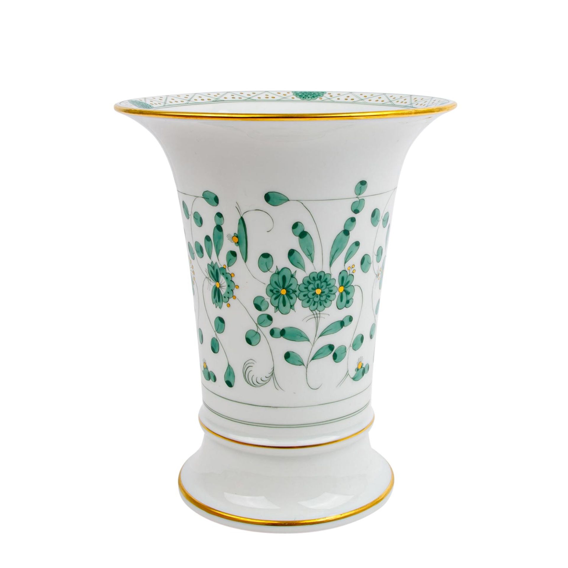 MEISSEN Vase 'Indisch grün', 1. Wahl, 20. Jh. - Image 3 of 6