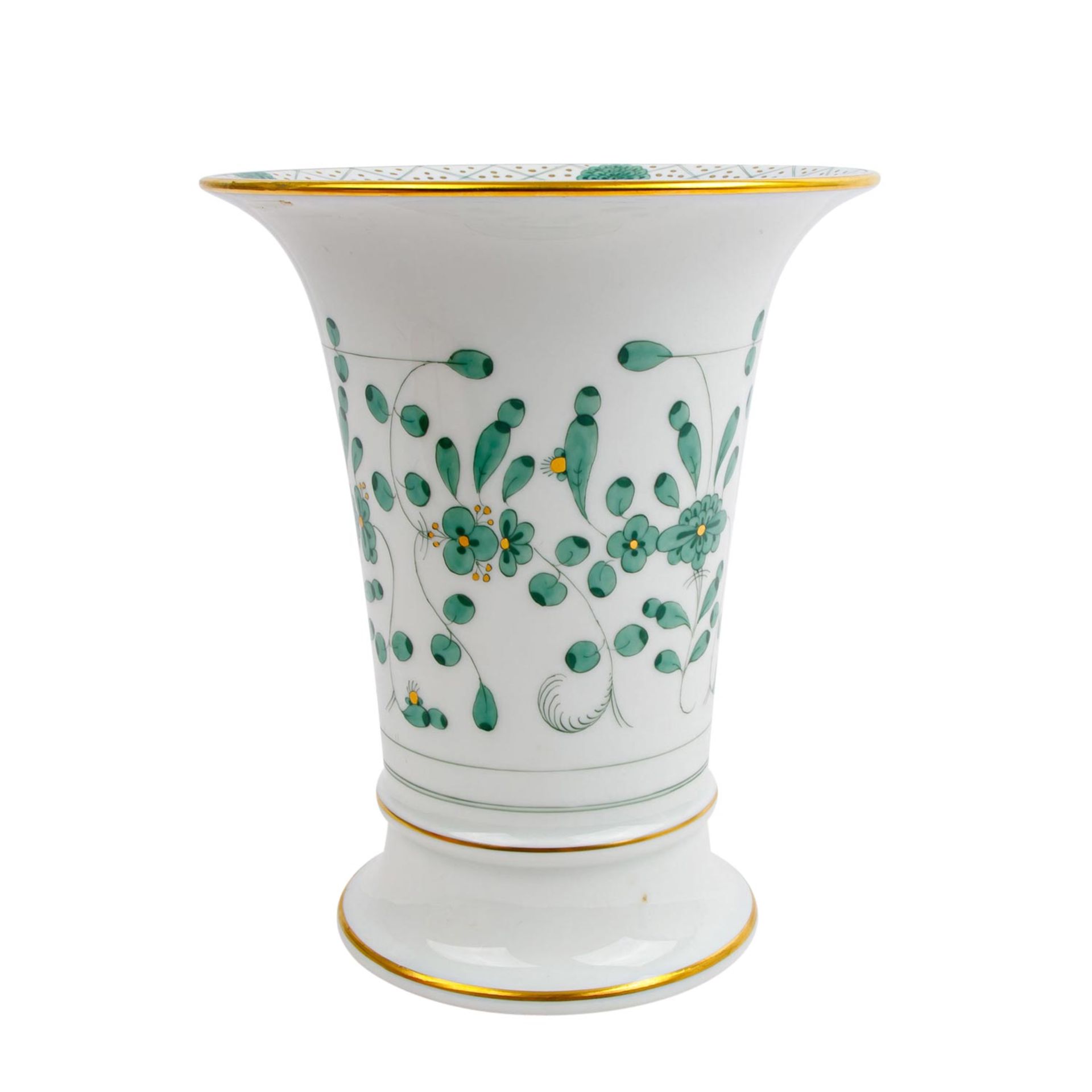 MEISSEN Vase 'Indisch grün', 1. Wahl, 20. Jh. - Image 4 of 6
