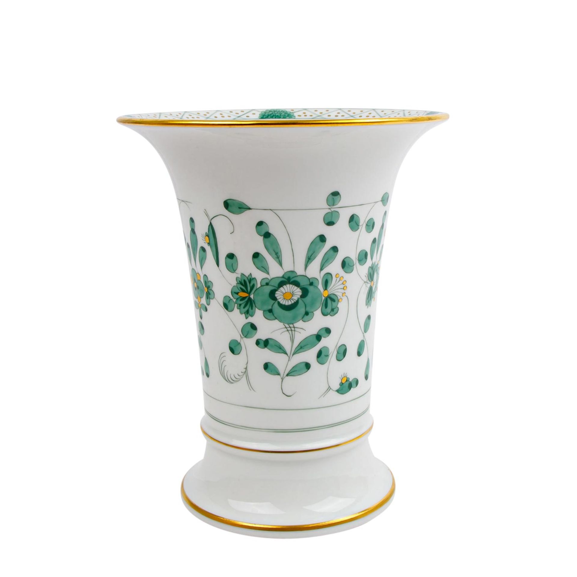 MEISSEN Vase 'Indisch grün', 1. Wahl, 20. Jh. - Image 2 of 6