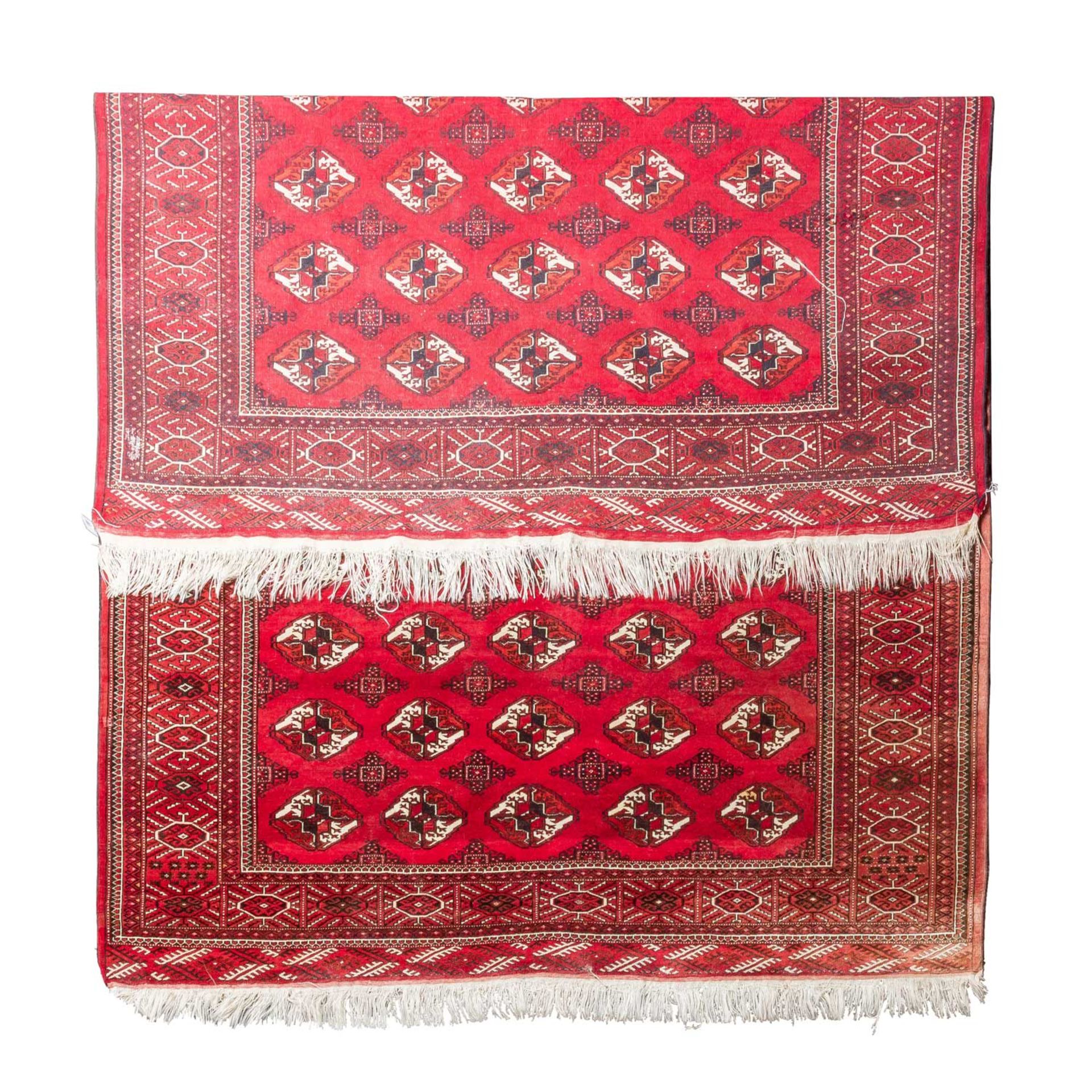 Orientteppich. TEKE-AFGHAN, um 1900, 312x215 cm. - Image 2 of 4