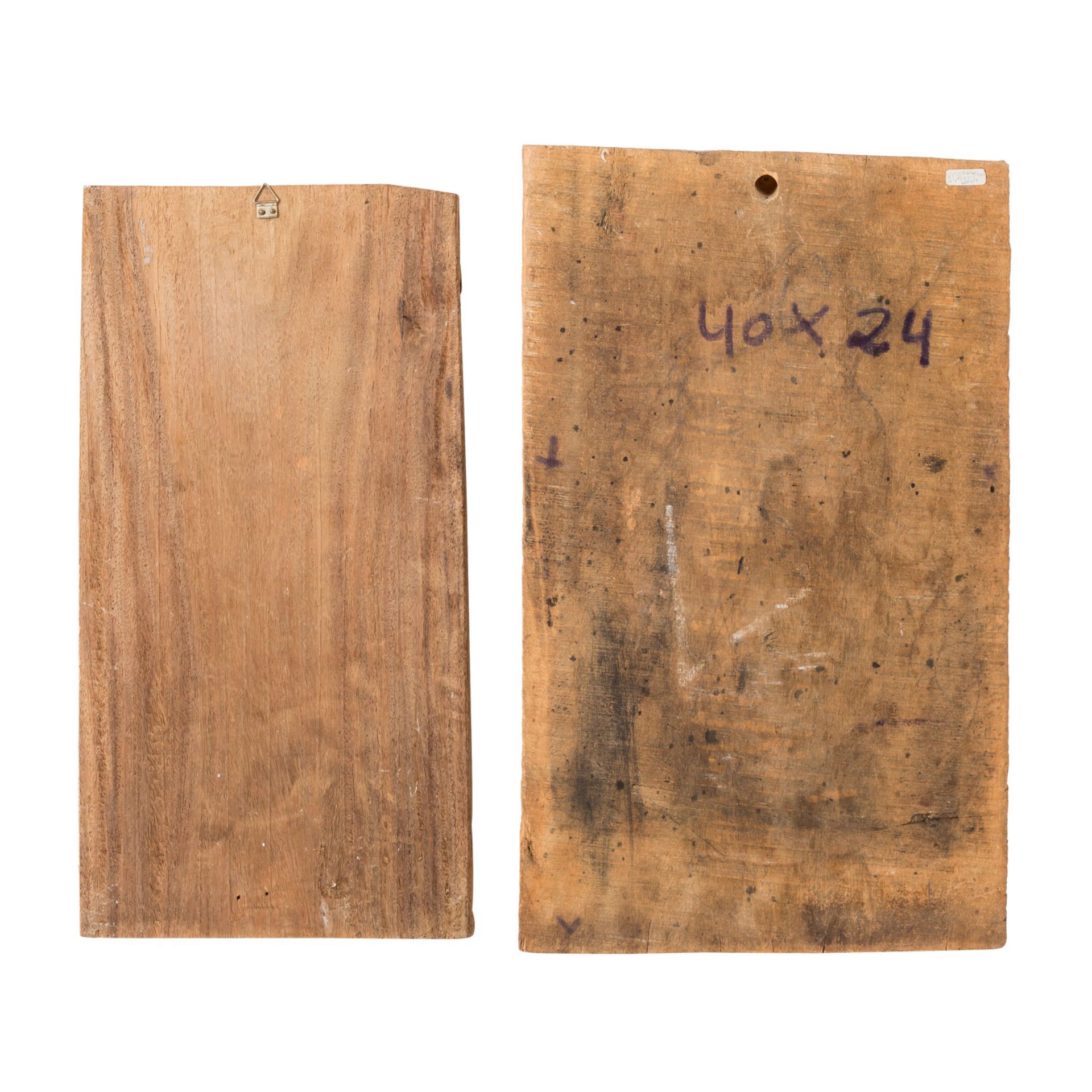 2 Reliefschnitzereien aus Holz. INDIEN, 20. Jh.: - Image 2 of 8