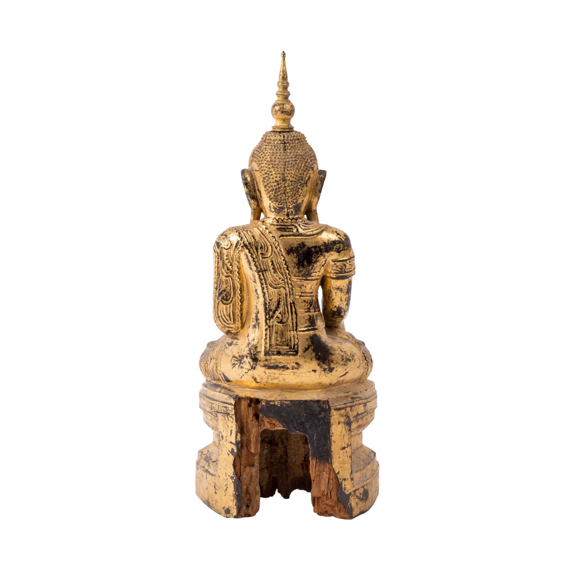 Figur des Buddha. BURMA, 19. Jh., - Image 3 of 8