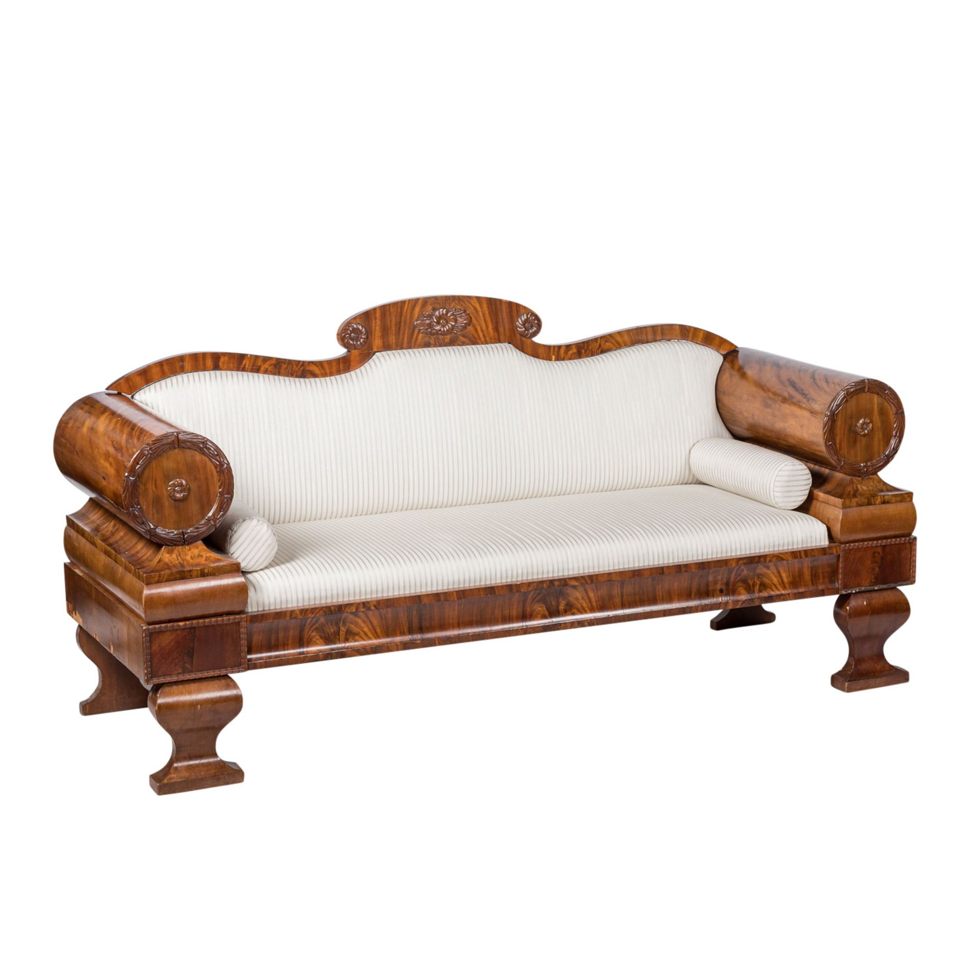 NORDEUTSCHES BIEDERMEIER-SOFA IN MAHAGONI