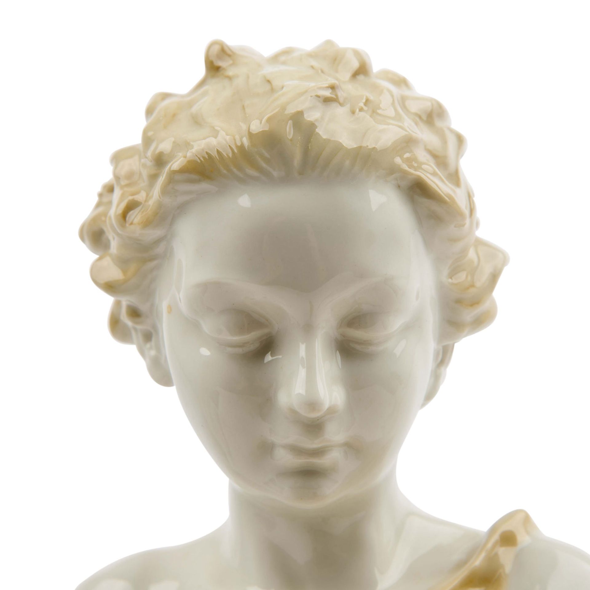 HUTSCHENREUTHER große Figur "Diana mit Reh", Mitte 20. Jh. - Image 6 of 8