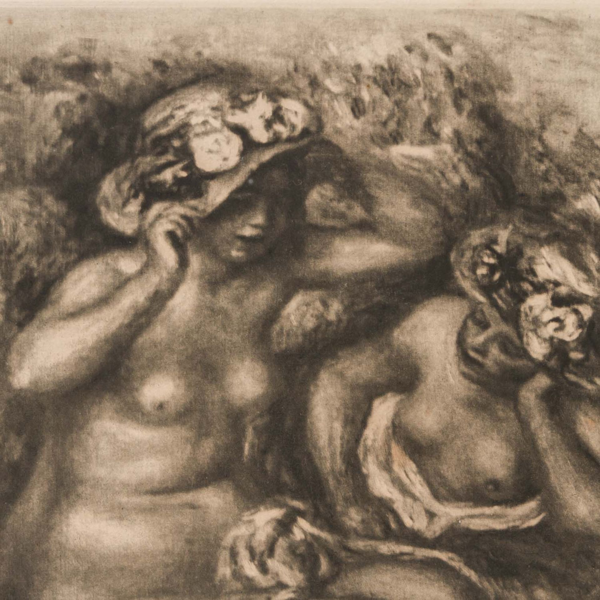 RENOIR, Auguste, NACH (1841-1919), "Zwei Mädchen mit Sonnenhüten", - Image 3 of 4