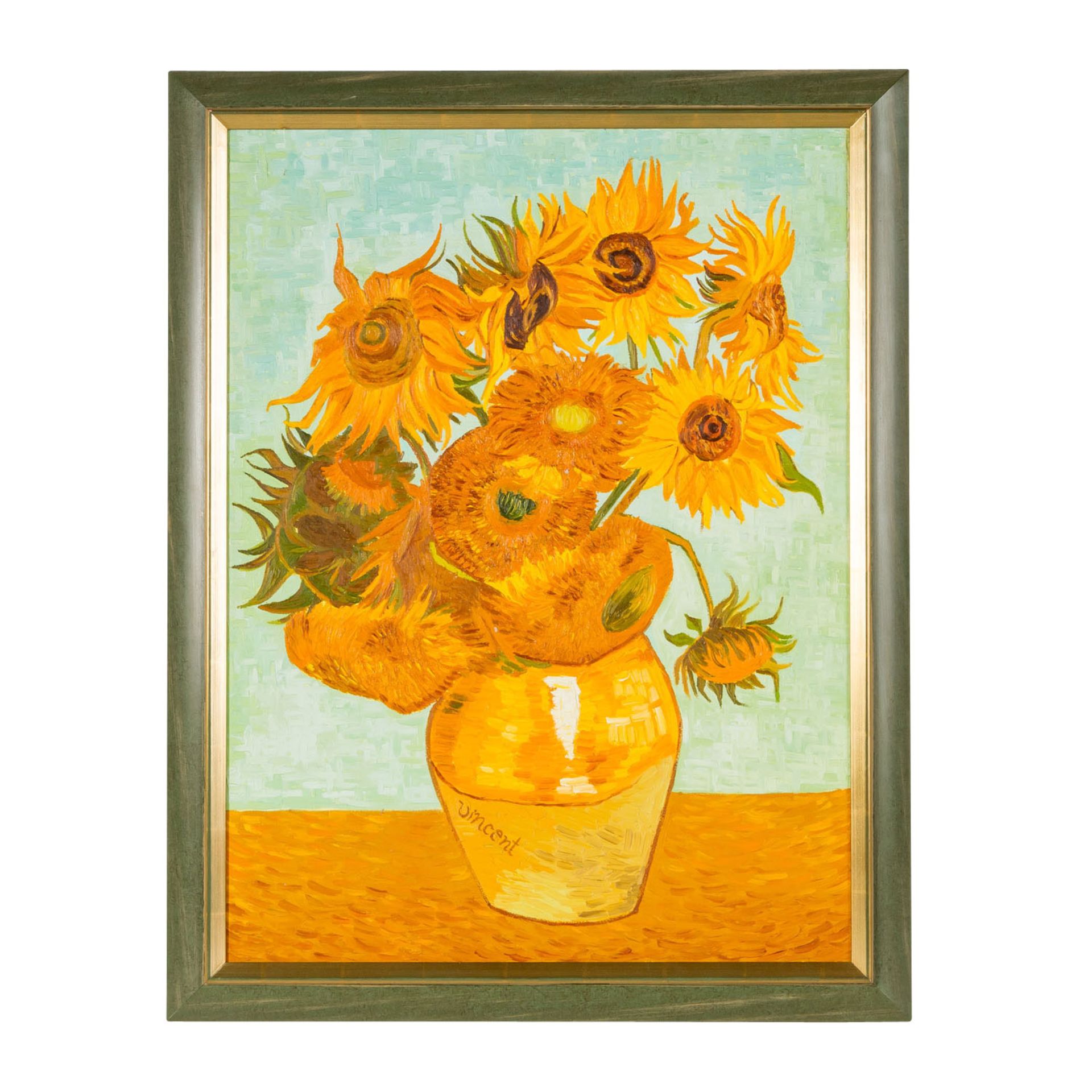 KUJAU, KONRAD (1938-2000), "Sonnenblumen in Vase" nach Vincent van Gogh, - Bild 2 aus 7