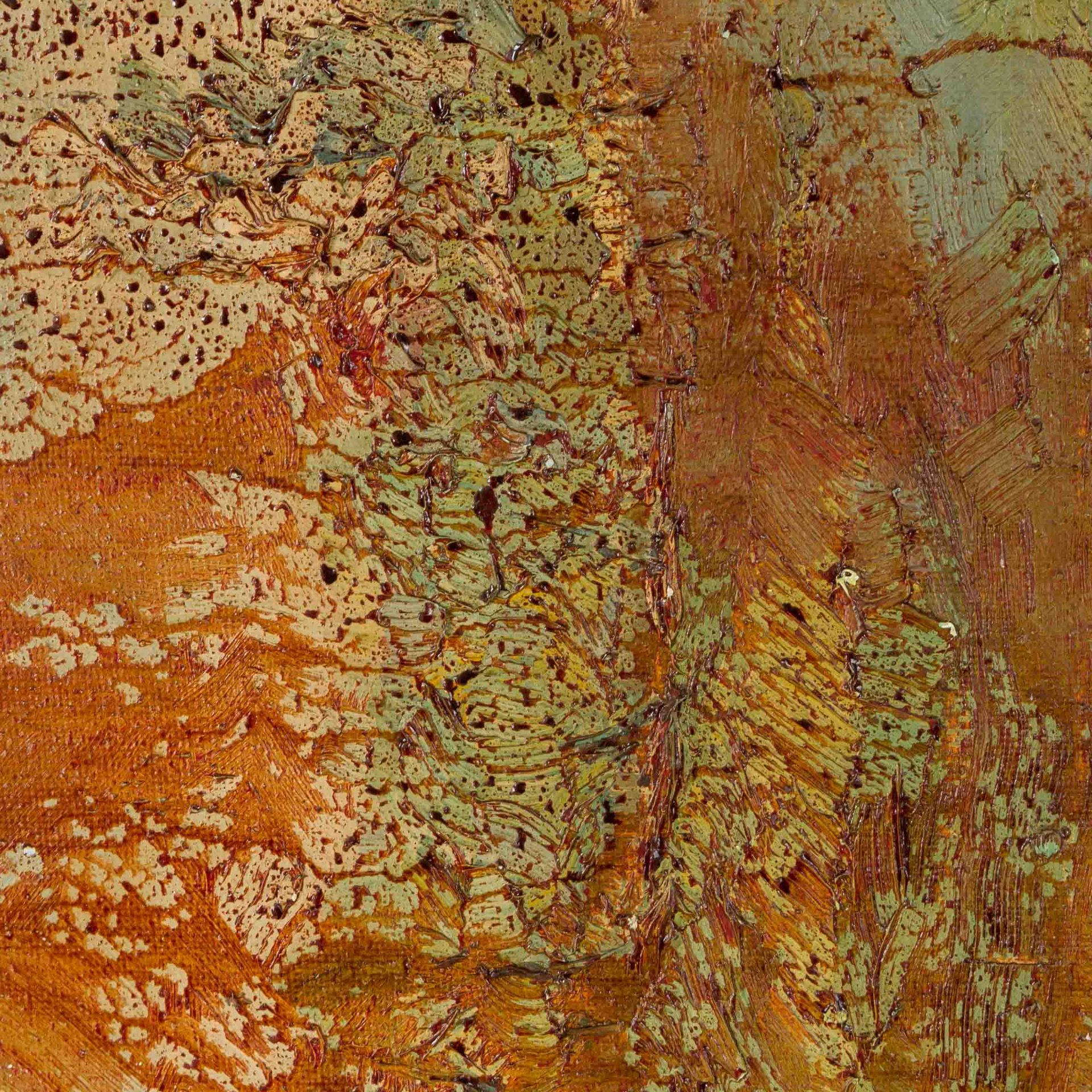 GOLD, ANTON (1914-1970), "Stillleben mit gelben und roten Chrysanthemen in Glasvase", - Bild 6 aus 6