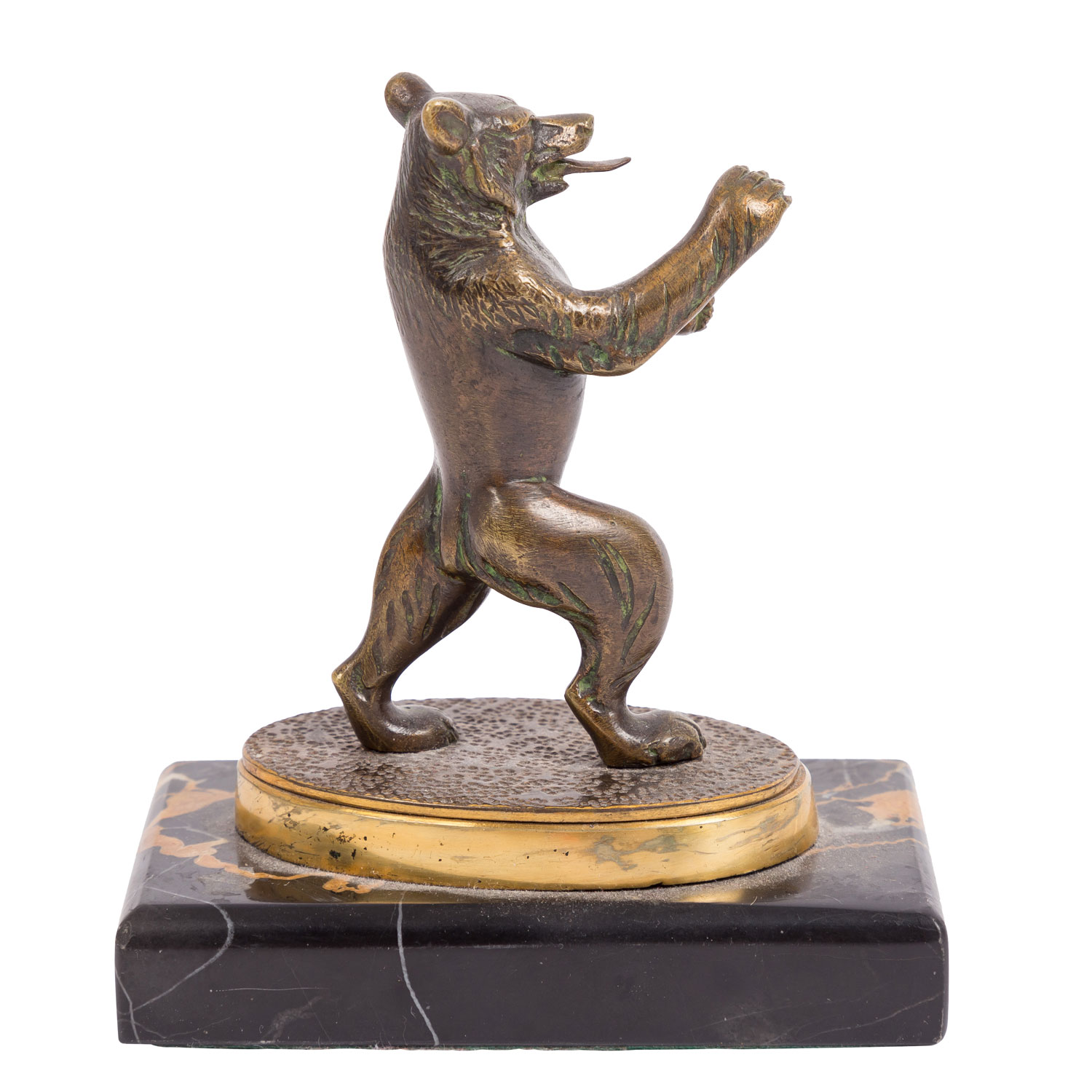 BILDHAUER/IN, Anfang 20. Jhd., "Bär als Wappentier" aus Bronze, - Image 3 of 5