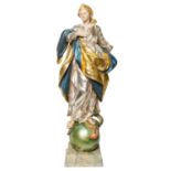 BAROCK-BILDSCHNITZER 18. Jh., "Maria Immaculata",