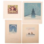 BUCHWALD-ZINNWALD, ERICH (1884-1972), 4 Weihnachtsmotive,