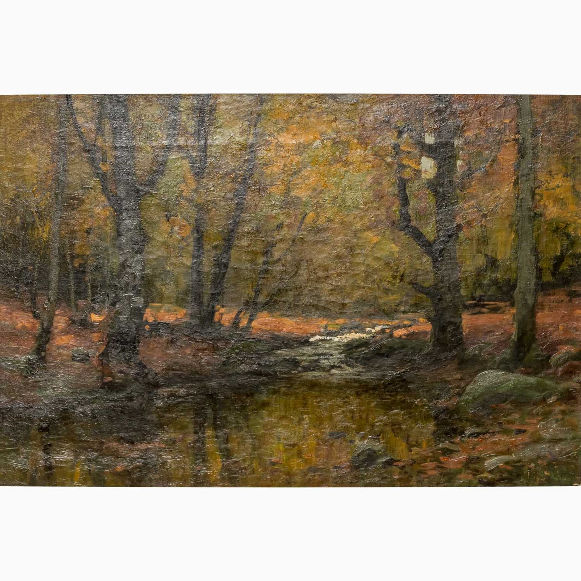 MÜLLER-KURZWELLY, KONRAD ALEXANDER (1855-1914), "Waldbach in Herbststimmung", - Bild 2 aus 4