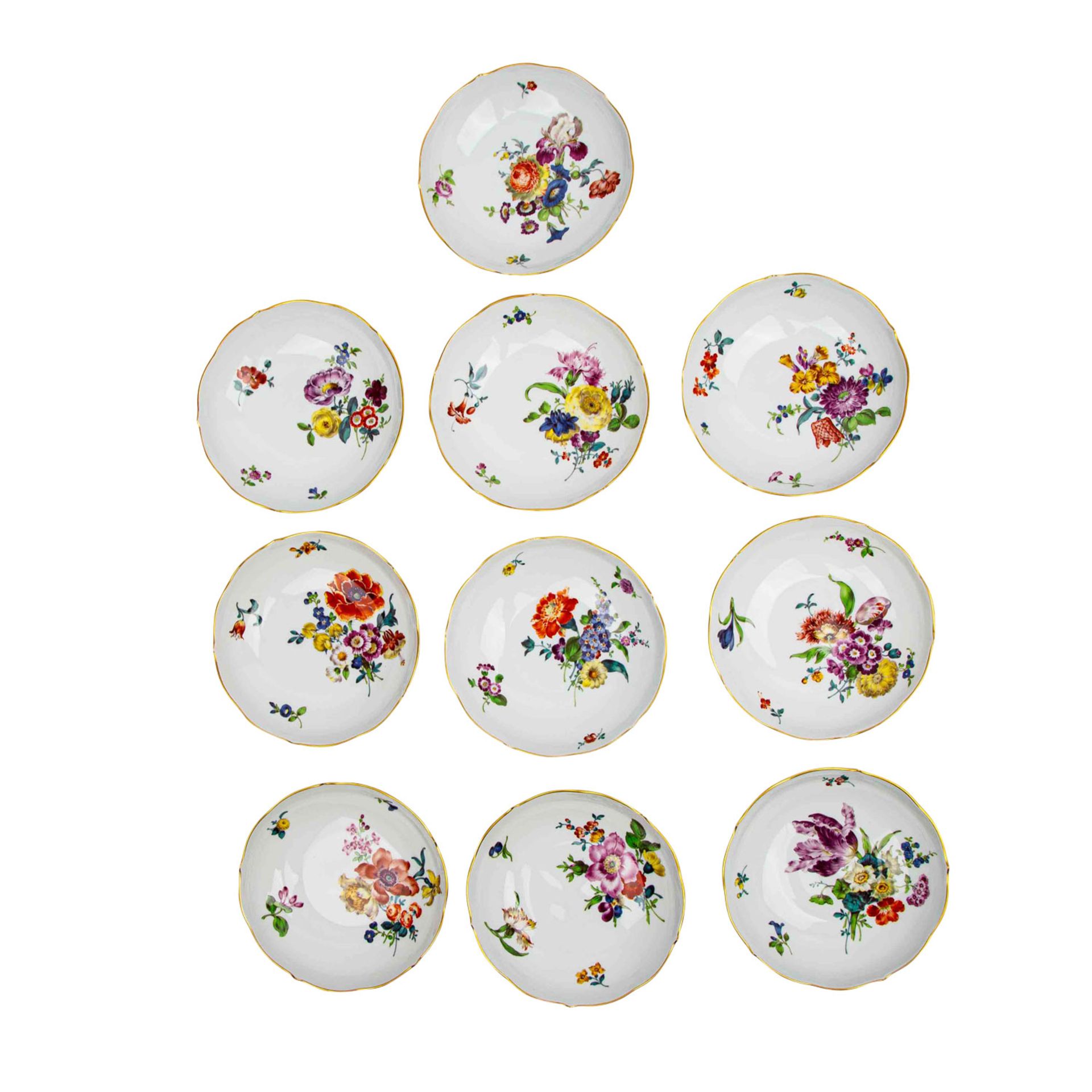 MEISSEN Kaffeeservice 'Blumenbouquet', 1. Wahl, 20./21. Jh. - Bild 4 aus 6