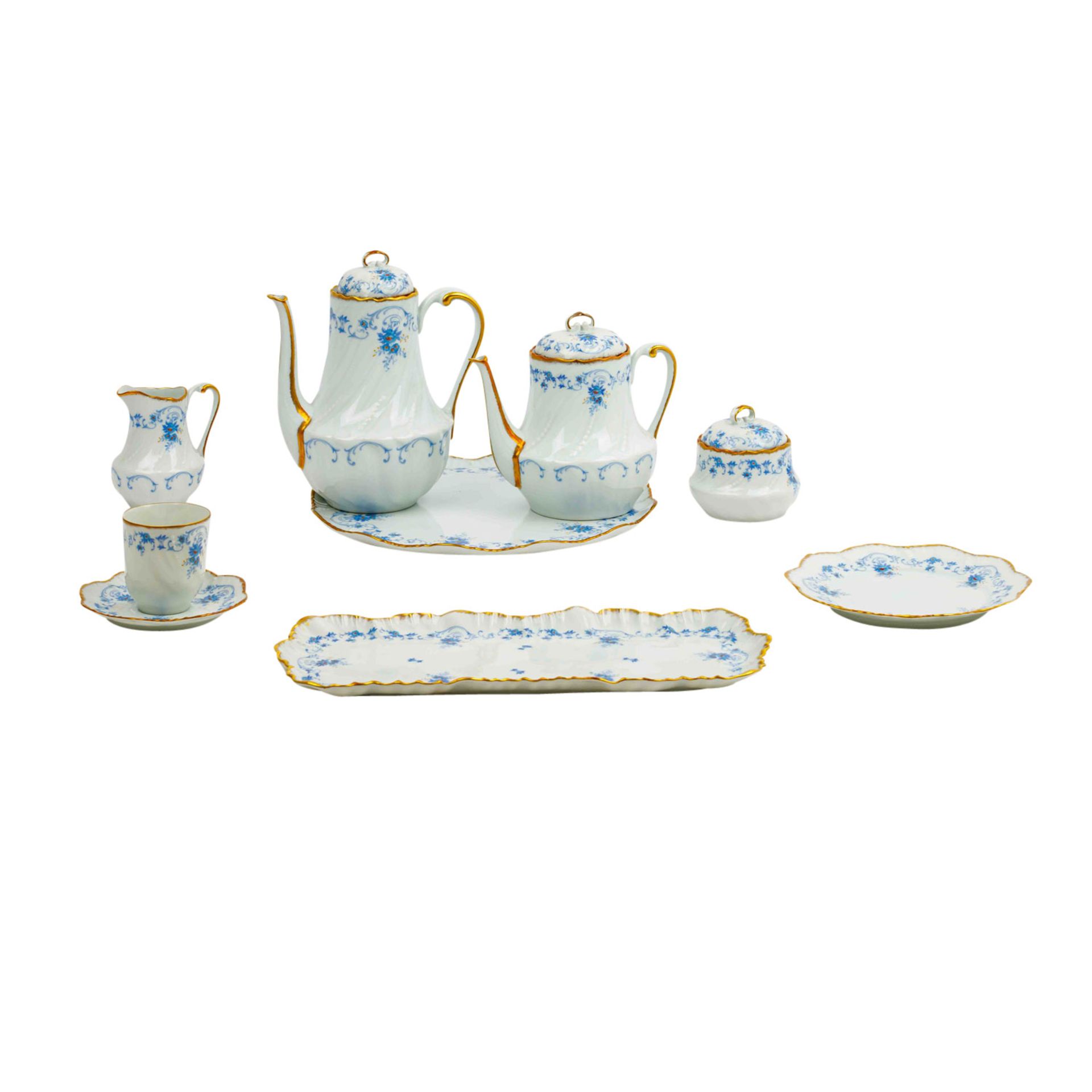 ROYAL LIMOGES 32-tlg. Kaffeeservice 'Fontainebleau', 20. Jh. - Bild 2 aus 6