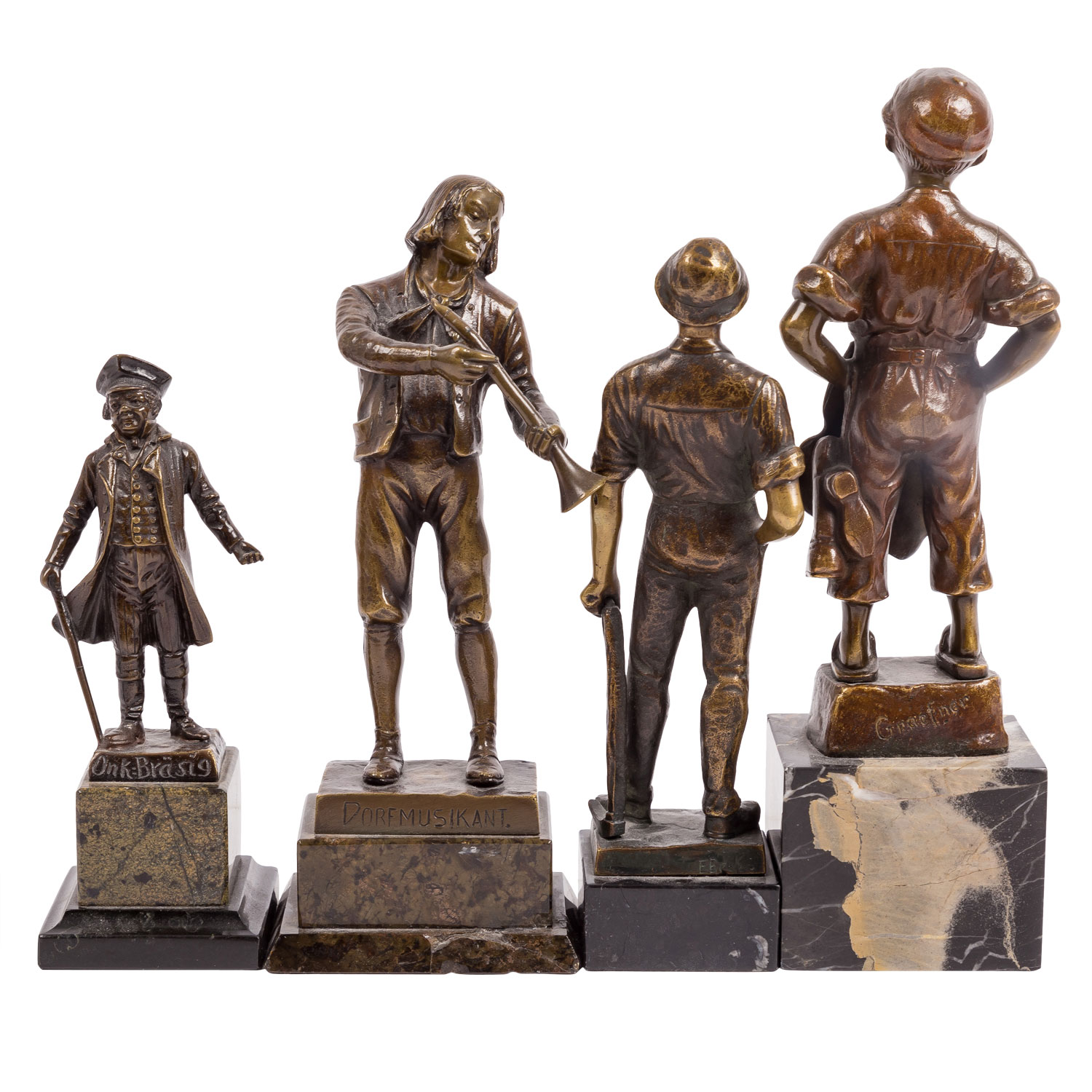 BECK, ERNST u.a. 19./20. Jhd., Konvolut 6 männliche Bronzefiguren versch. Berufsarten, - Image 7 of 7