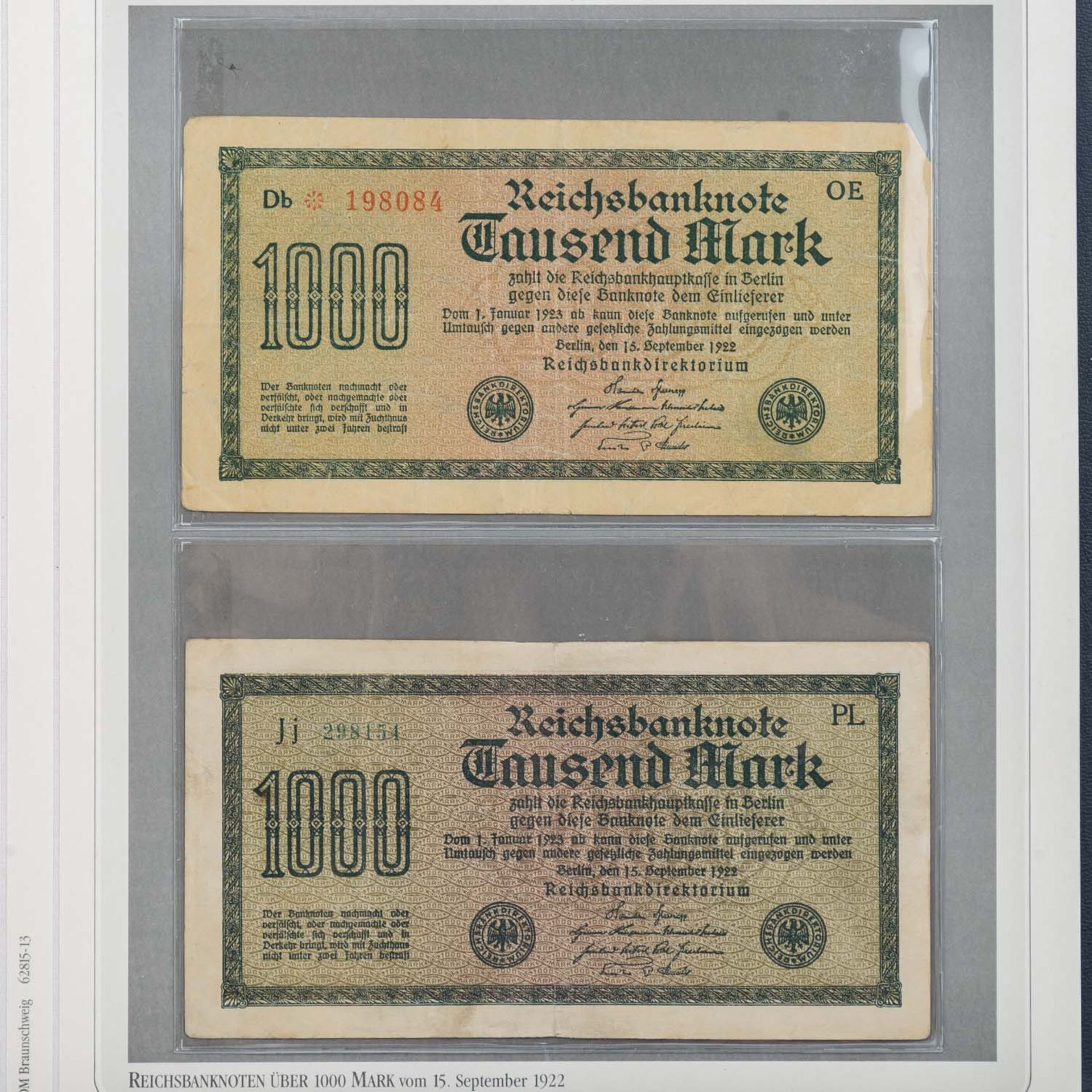 Sammelalbum "Historische Banknoten Deutsches Reich 1871-1945" - - Bild 6 aus 6