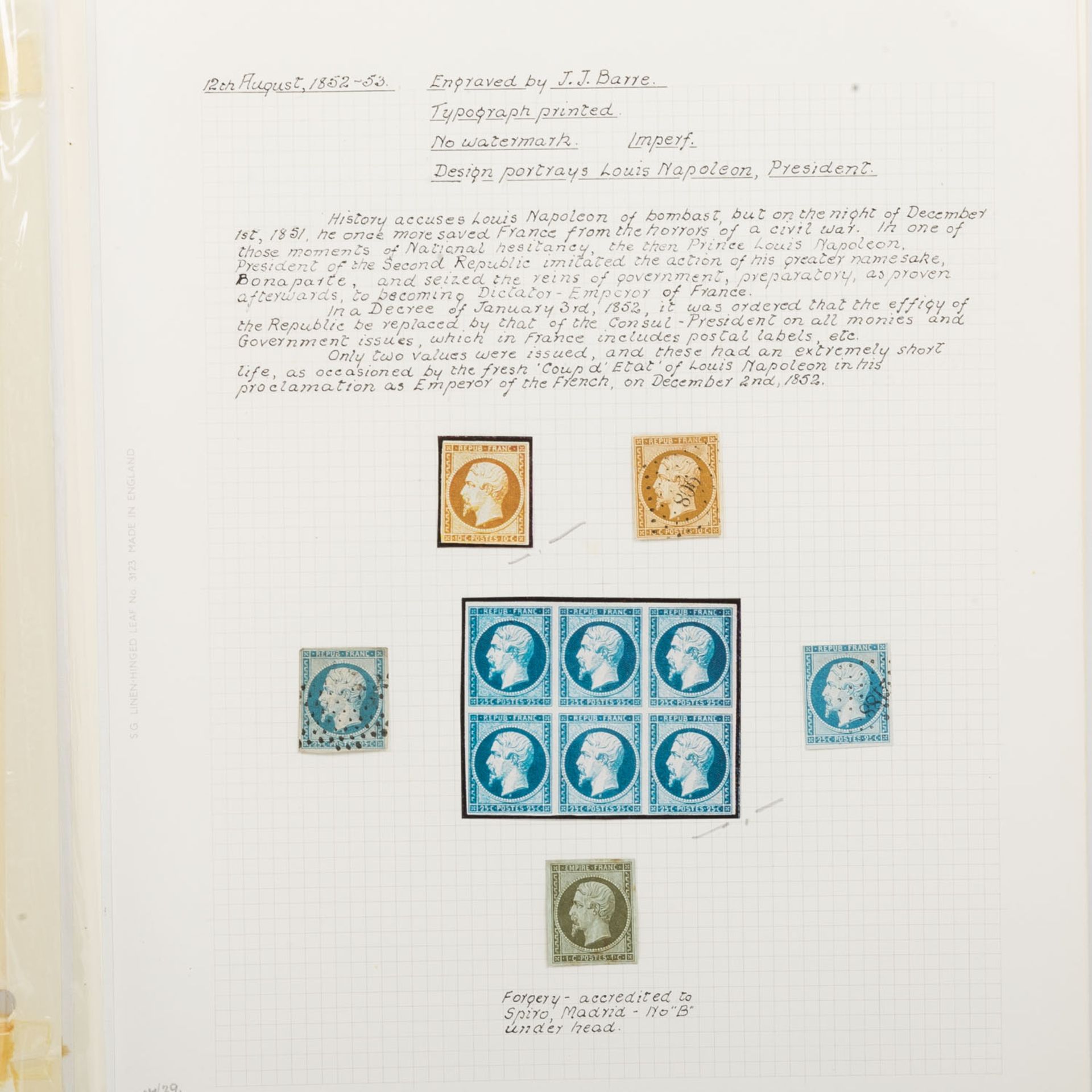 Frankreich 1858 - Schöne Spezialsammlung der Napoleon Ausgabe - Bild 4 aus 5