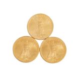 USA/GOLD - 3 x 1 oz. American Eagle,