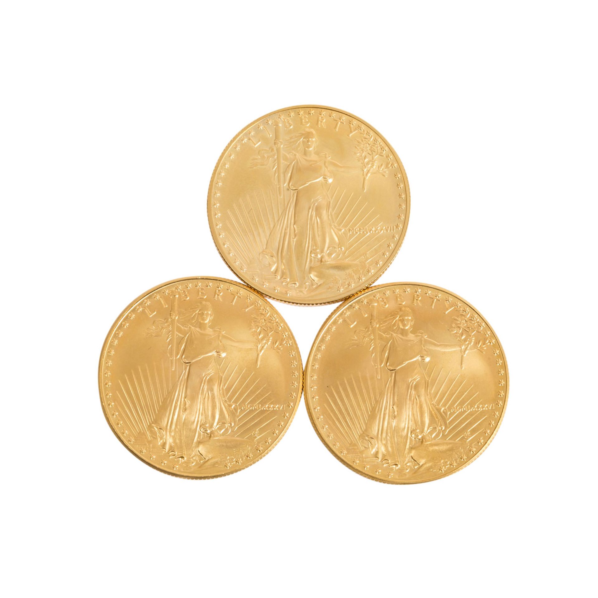 USA/GOLD - 3 x 1 oz. American Eagle,