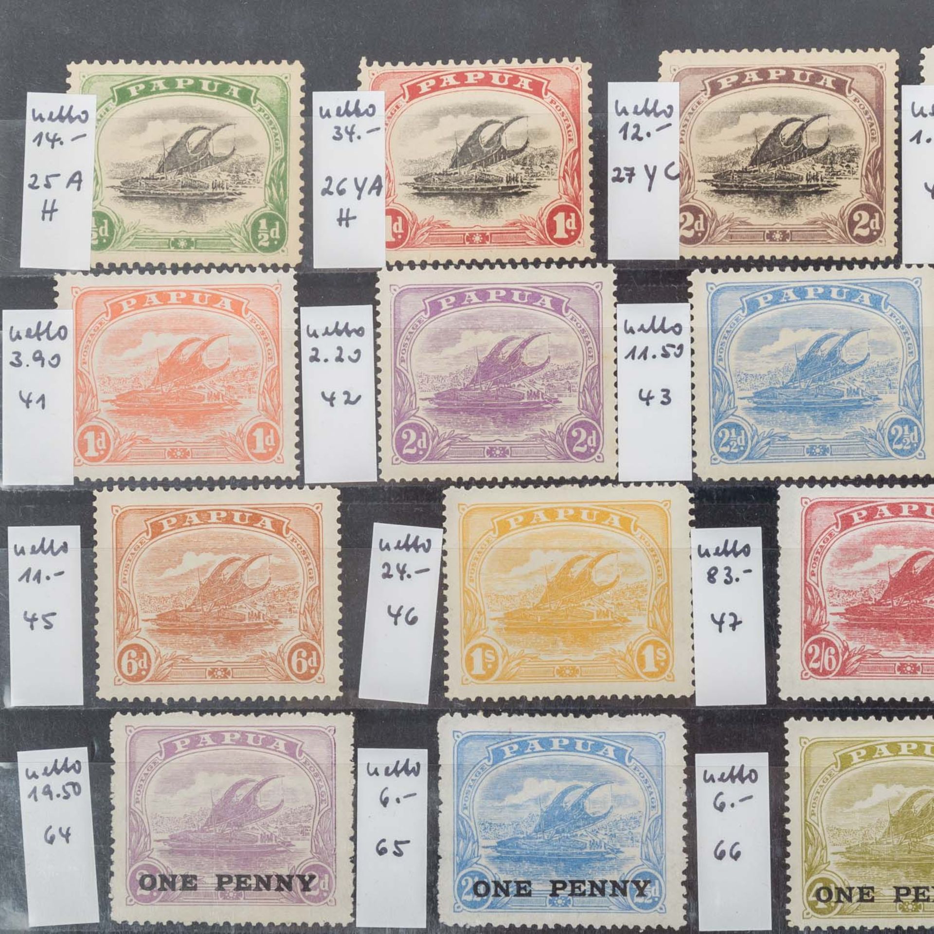 Papua 1929/30 **/* - Kleine Spezial-Kollektion der Flugpostausgabe - Bild 6 aus 7