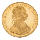 Österreich/GOLD - 4 Dukaten 1915/NP, Franz Joseph, ss-vz,