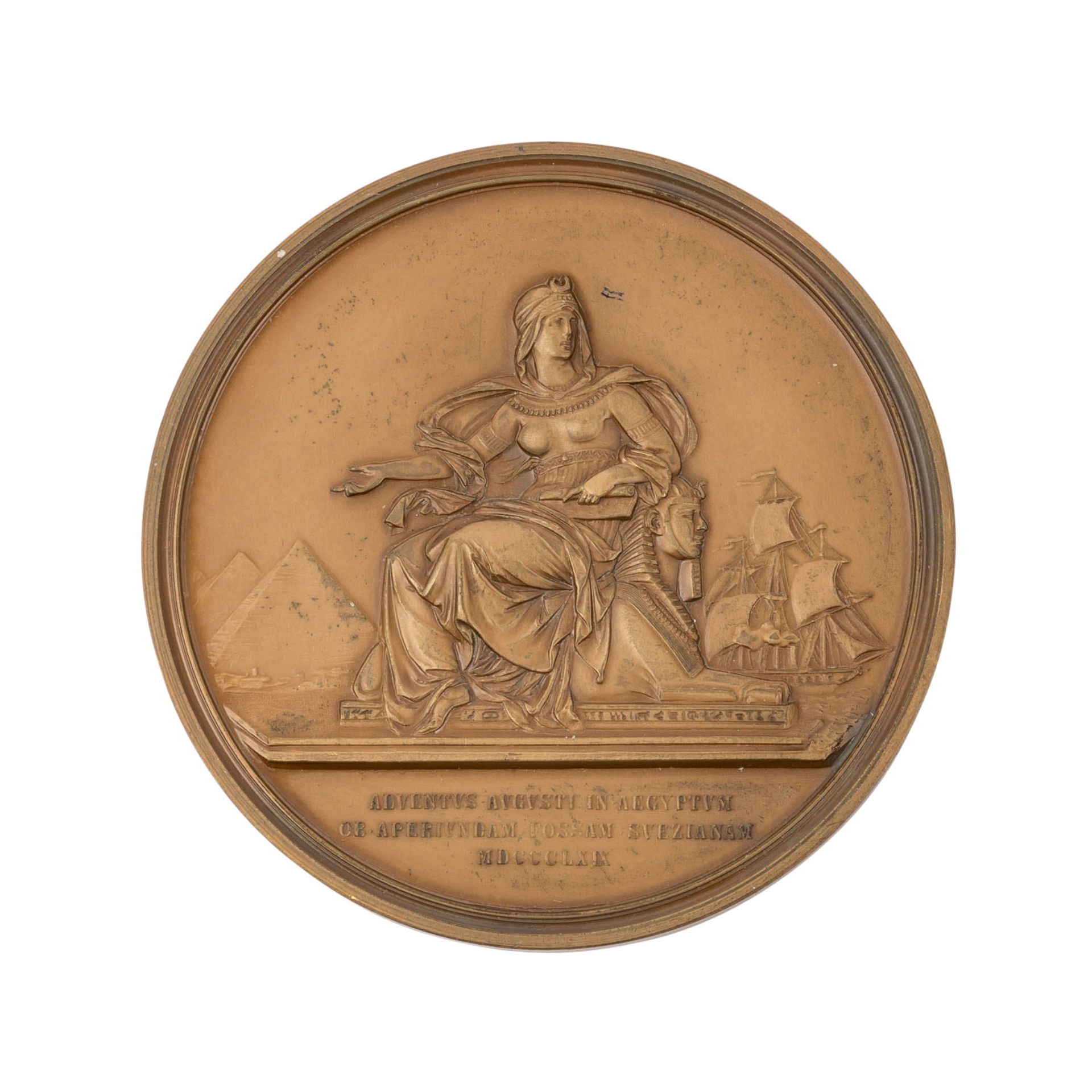 Österreich / Haus Habsburg - Eröffnung Suez Kanal, Bronze Medaille 1869, - Bild 2 aus 2