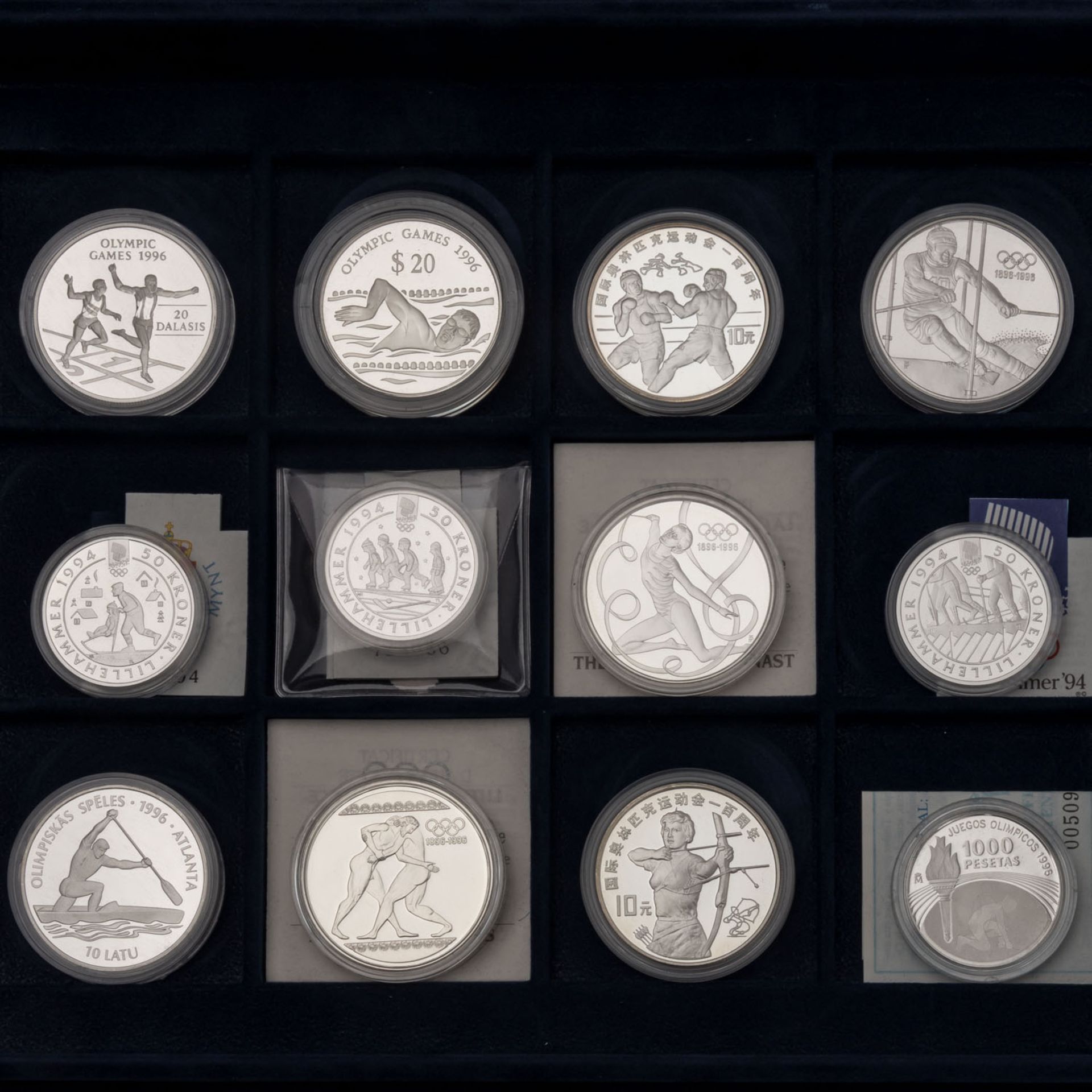Box Olympische Spiele, darin 36 Münzen, - Bild 4 aus 5