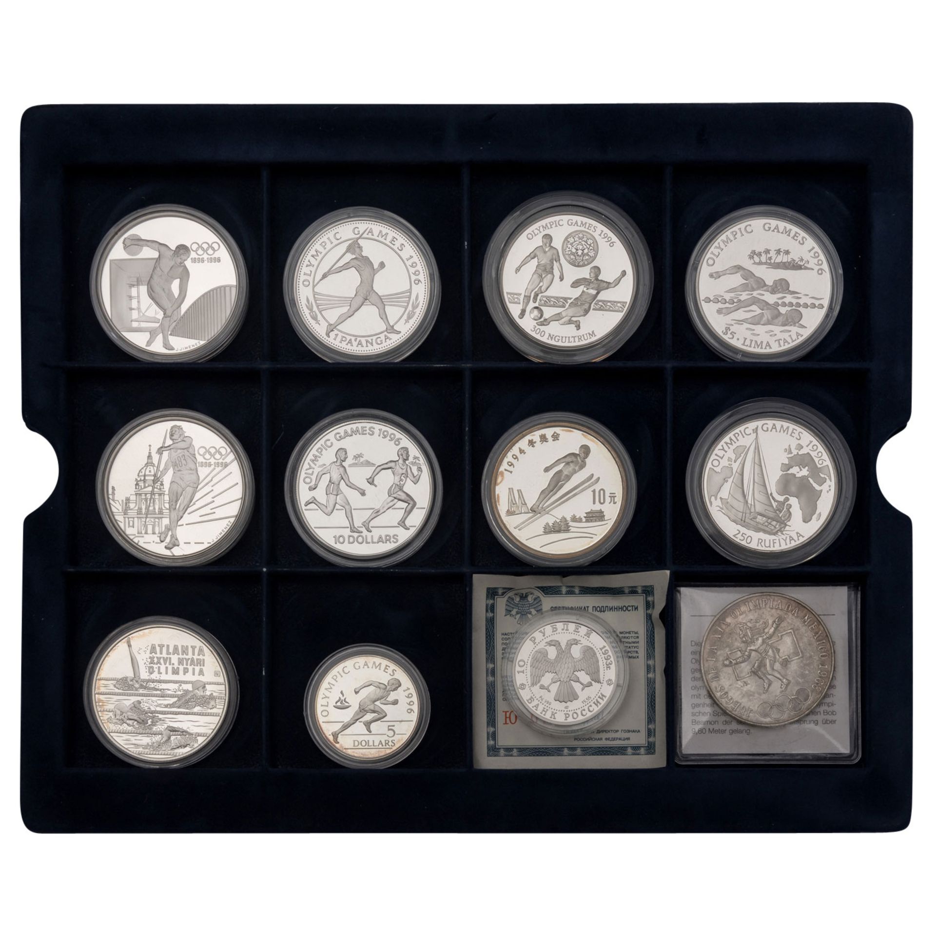 Olympische Spiele - Weitere Box mit 36 Münzen, - Bild 2 aus 5