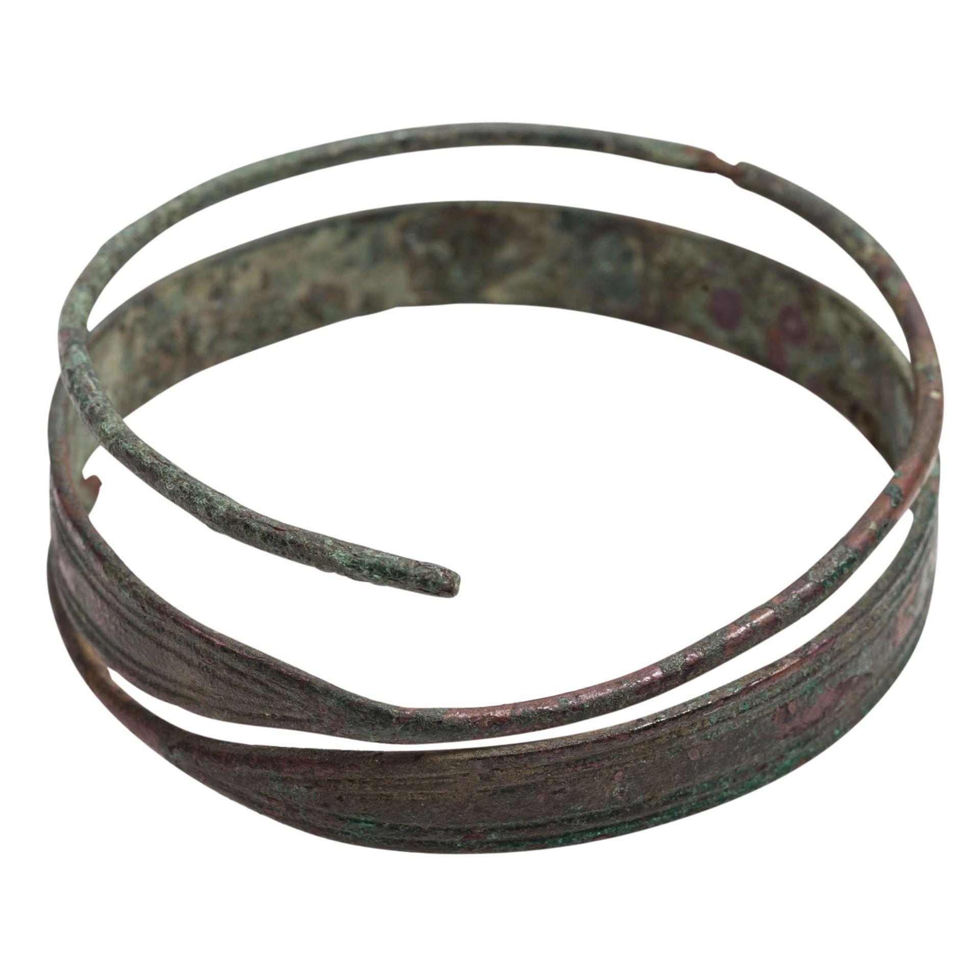 Antiker Bronzeschmuck - Frauenarmreif aus Bronze, - Bild 2 aus 5