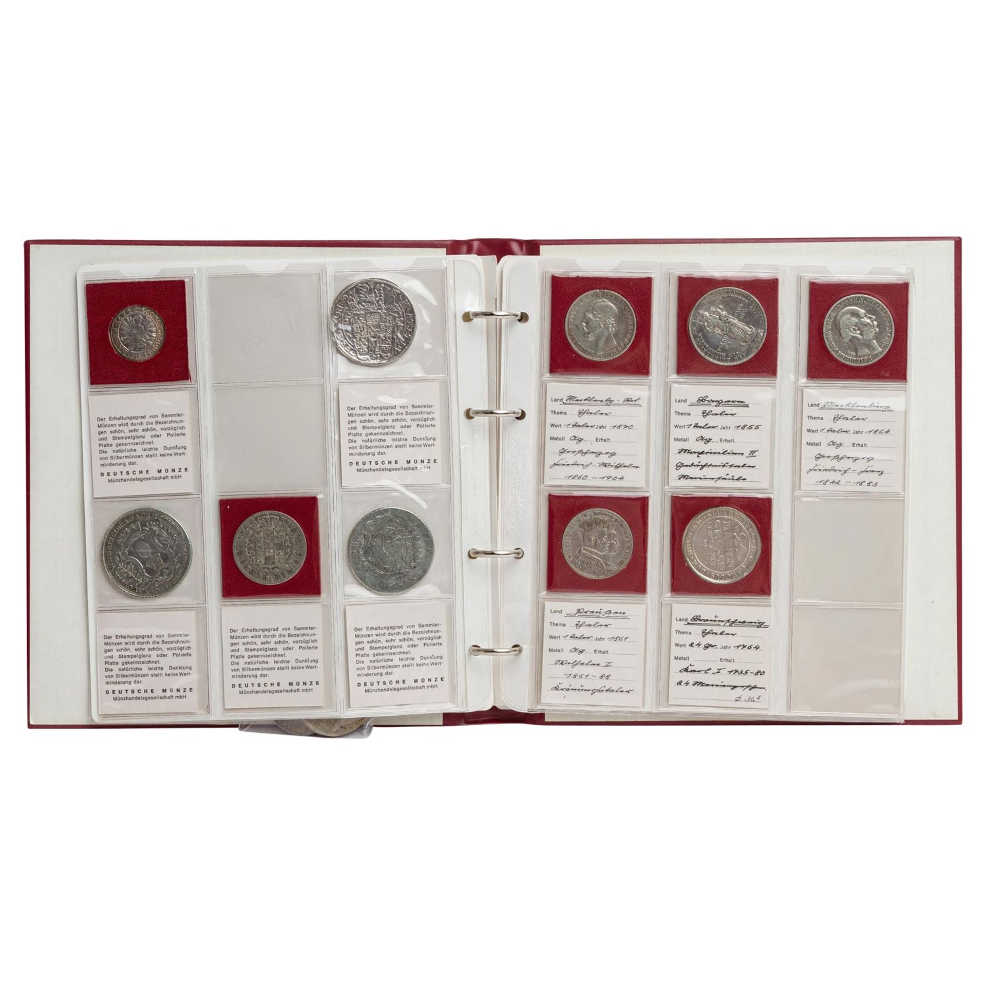 Eine Sammlung RDR - AD Silber mit 34 Münzen