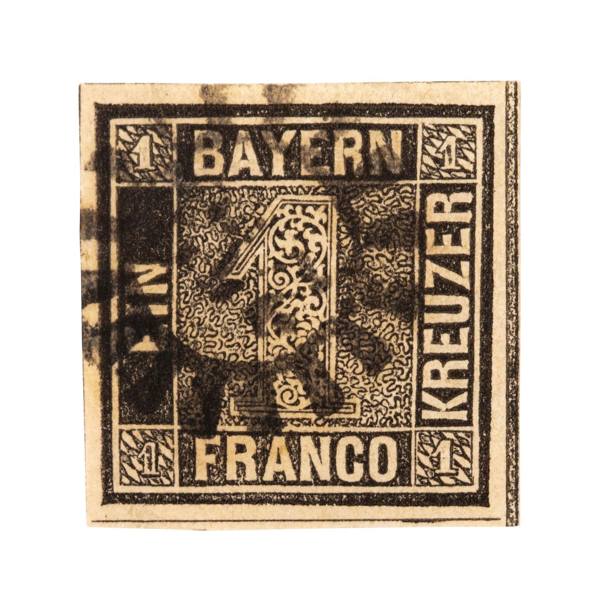 Altdeutschland / Bayern - 1850, DIE ERSTE DEUTSCHE BRIEFMARKE!