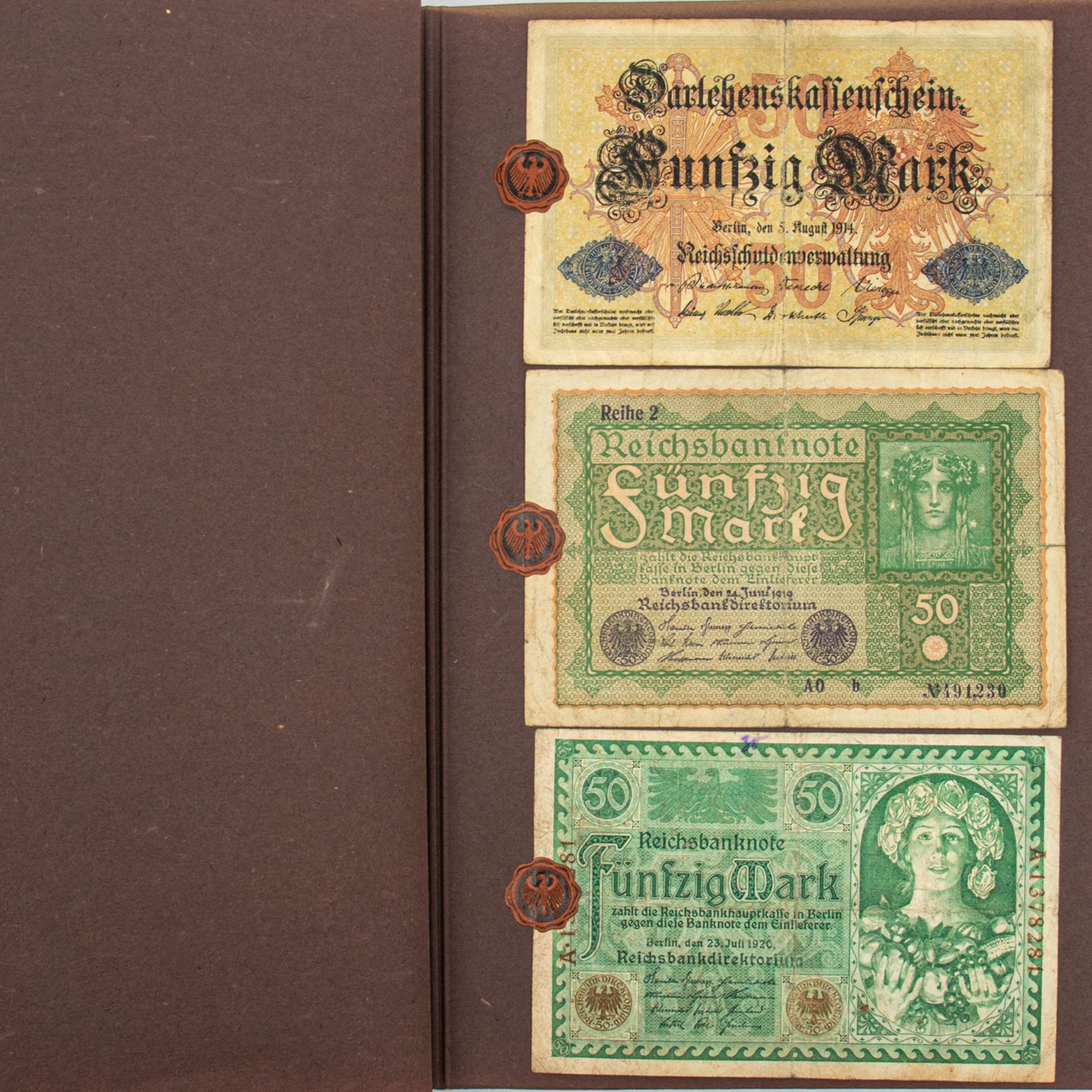 Sammelalbum "Aus Deutschlands schwerster Zeit - Deutsche Zahlungsmittel 1914-1924" - - Bild 5 aus 7