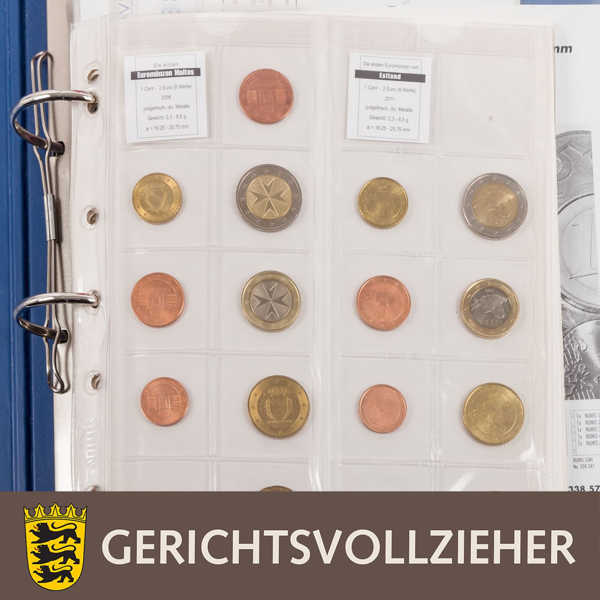 Euro-Sammlung in 4 Ordnern und - Bild 4 aus 11