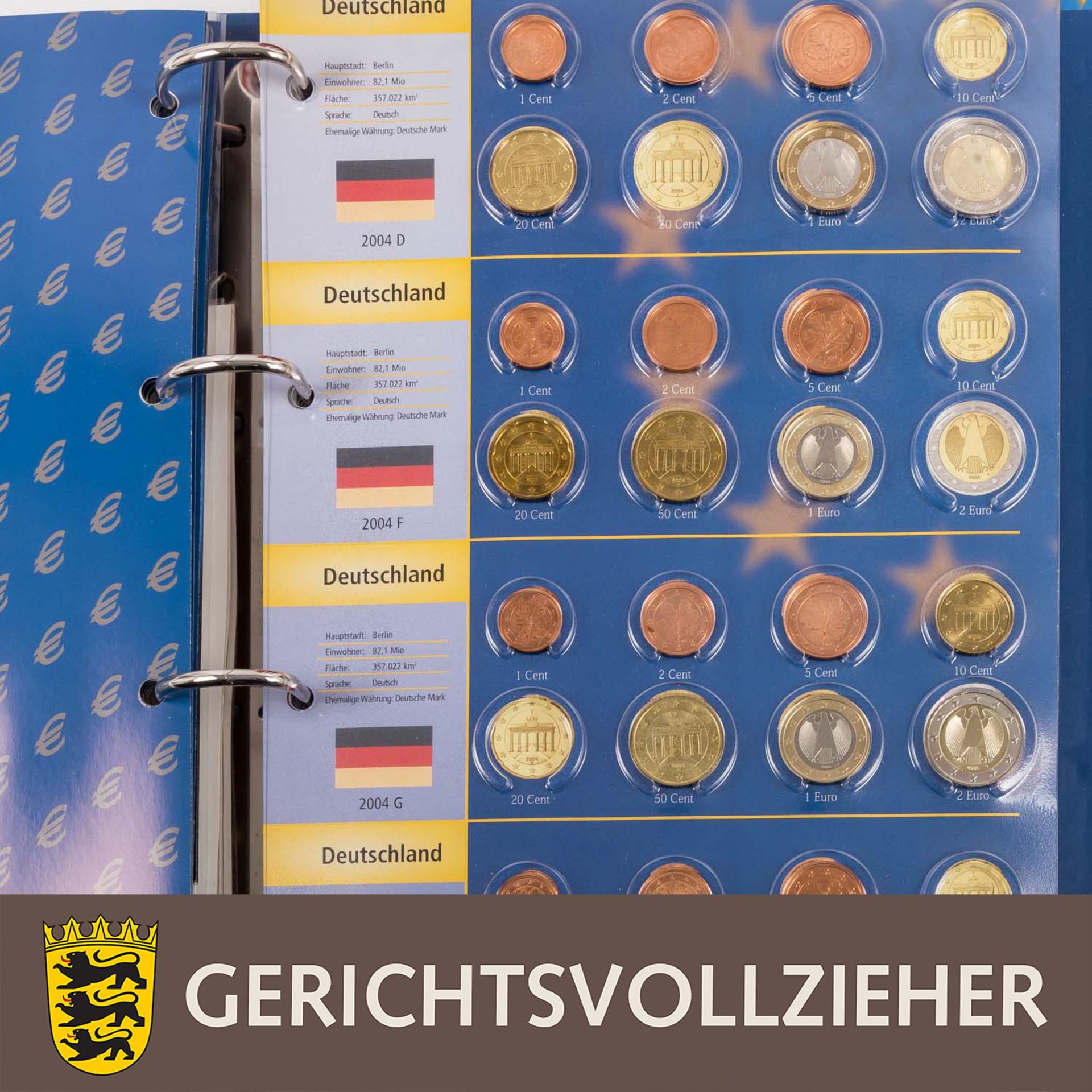 Euro-Sammlung in 4 Ordnern und - Bild 2 aus 11