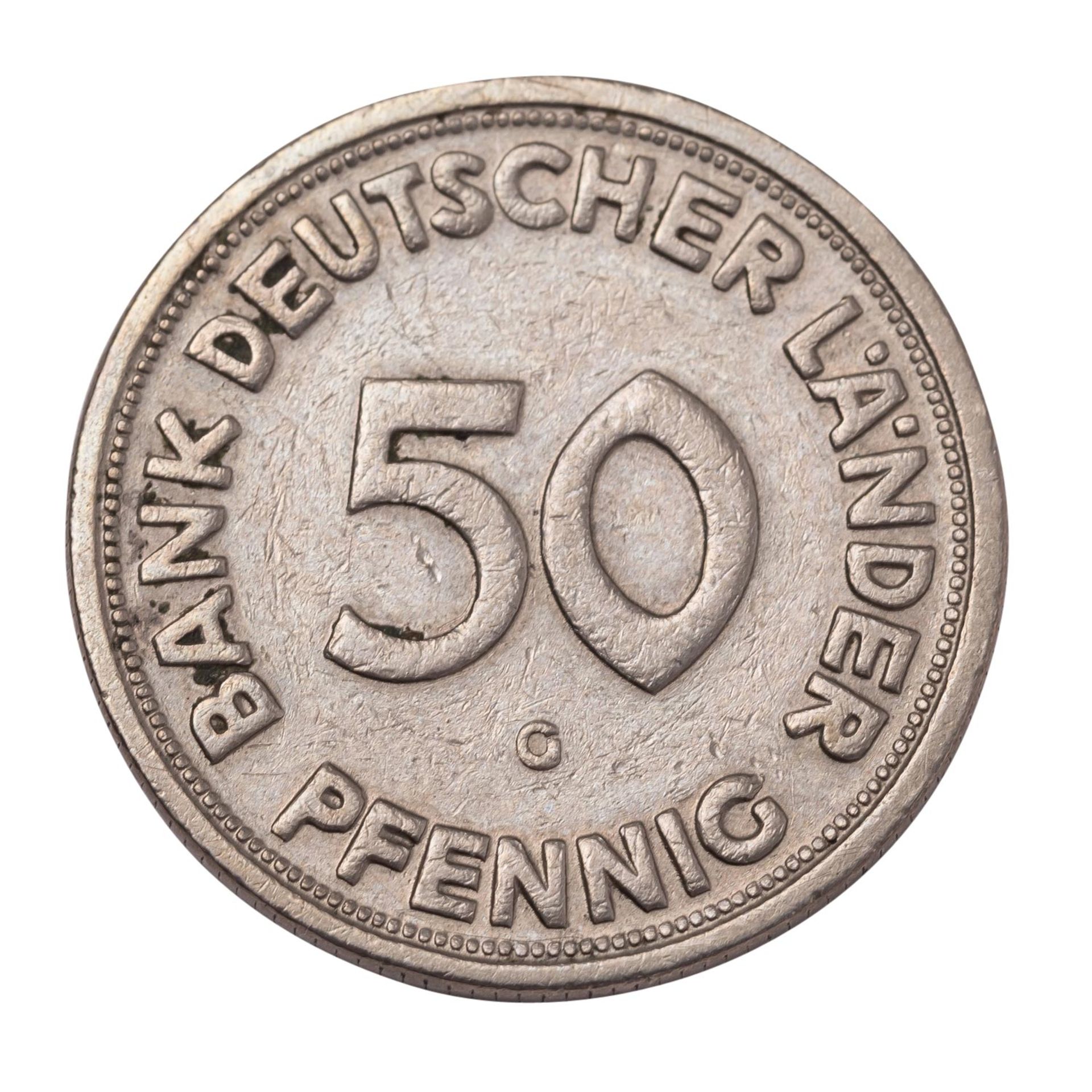 BDL - 50 Pfennig 1950/G, - Bild 3 aus 3