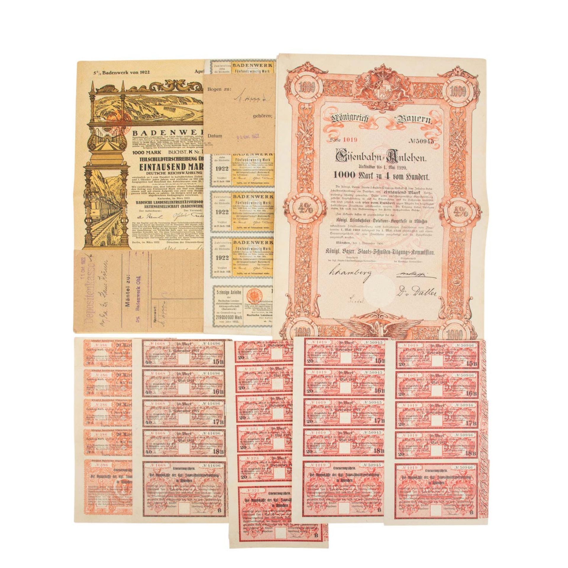 Konvolut Wertpapiere, Banknoten und Weiteres, auch Deutschland 1933-1945 - - Bild 4 aus 7