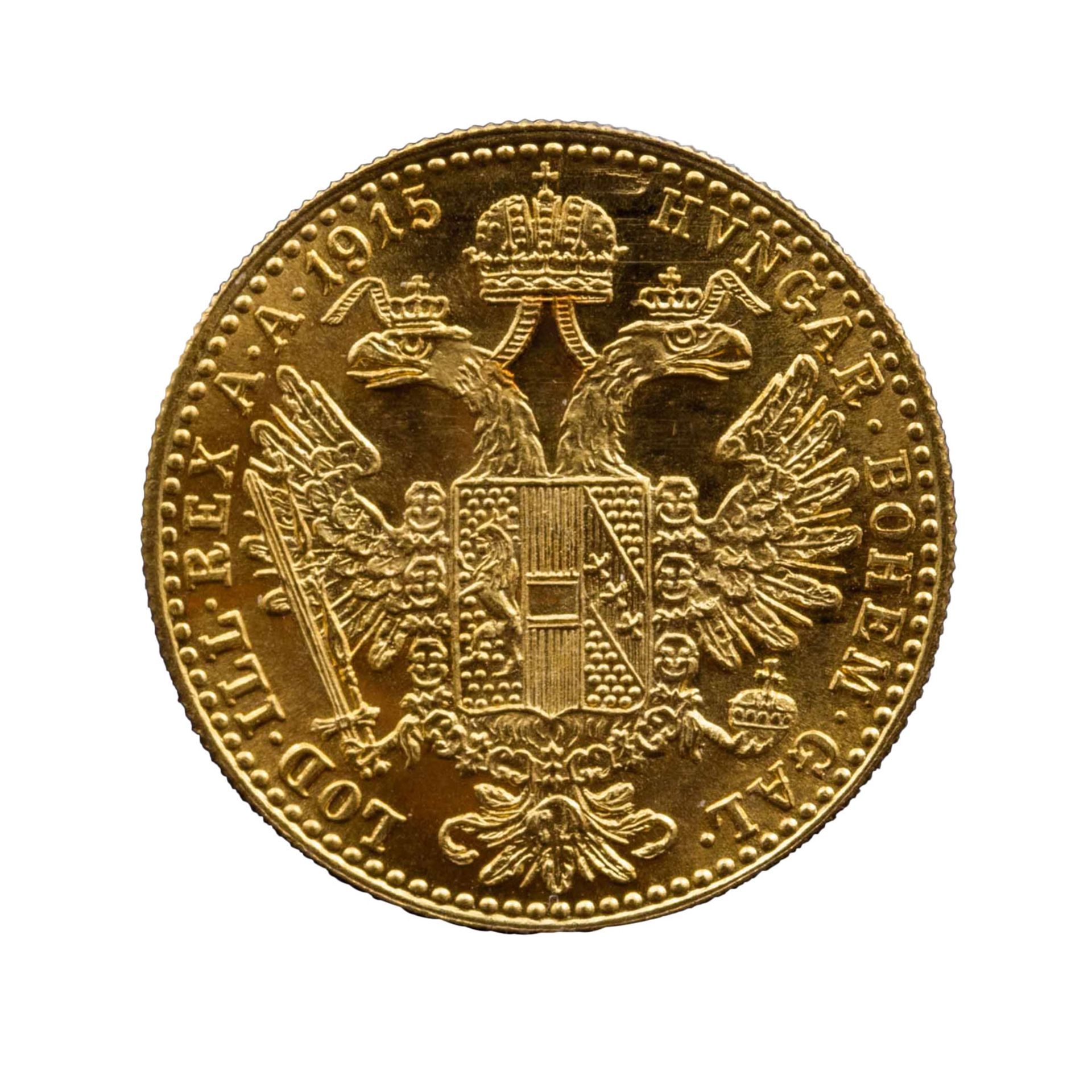 Österreich /GOLD, Franz Josef I. - 1 Dukat 1915/NP - Bild 2 aus 2
