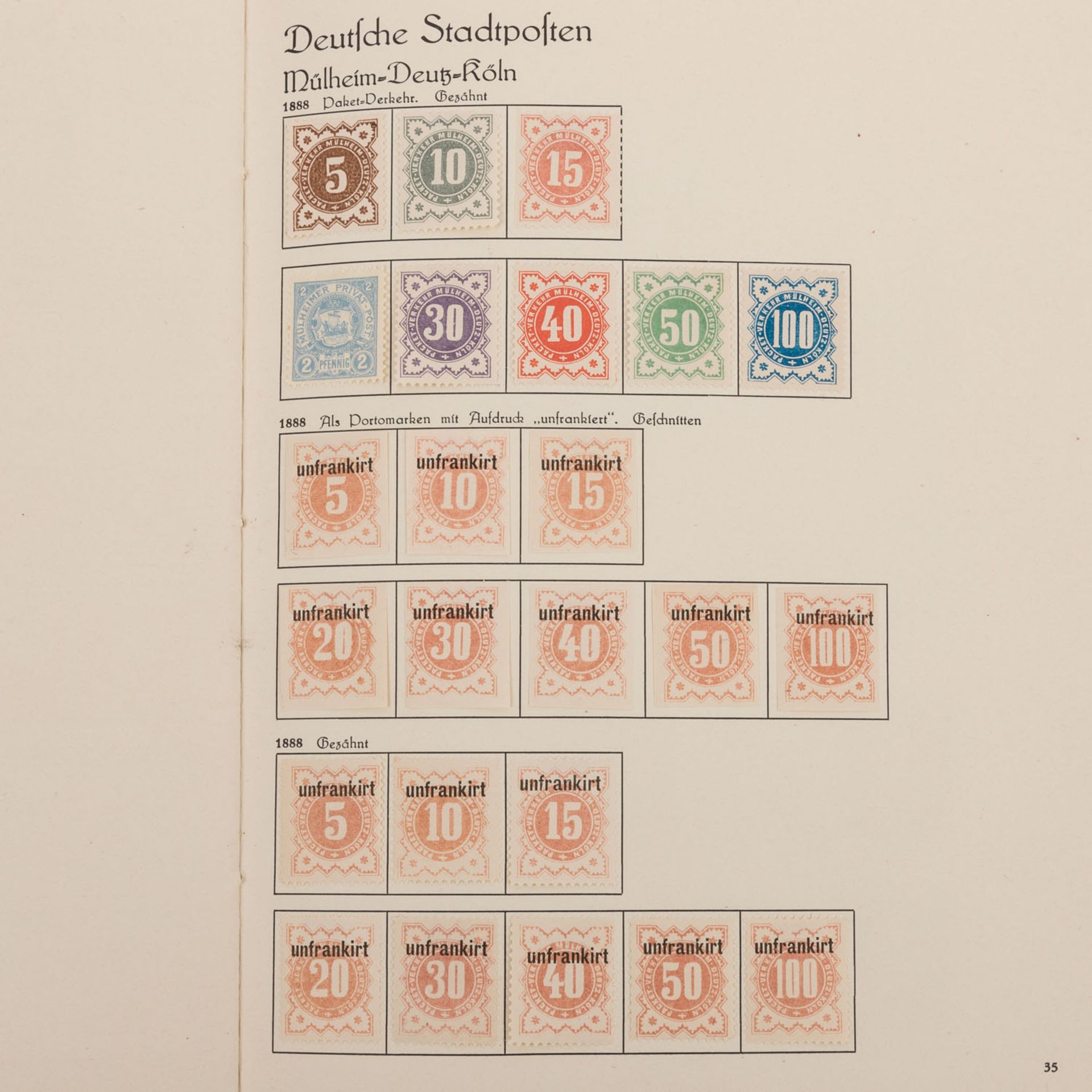 Deutsche Stadtpost 1898 - 1899 - Bild 15 aus 19