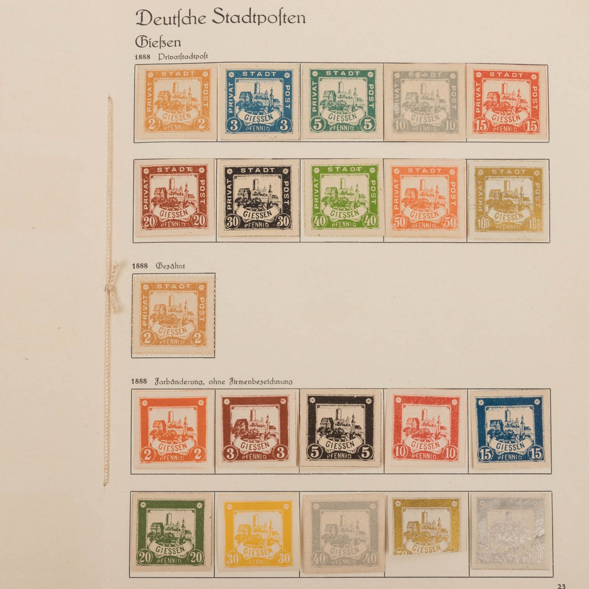 Deutsche Stadtpost 1898 - 1899 - Bild 9 aus 19