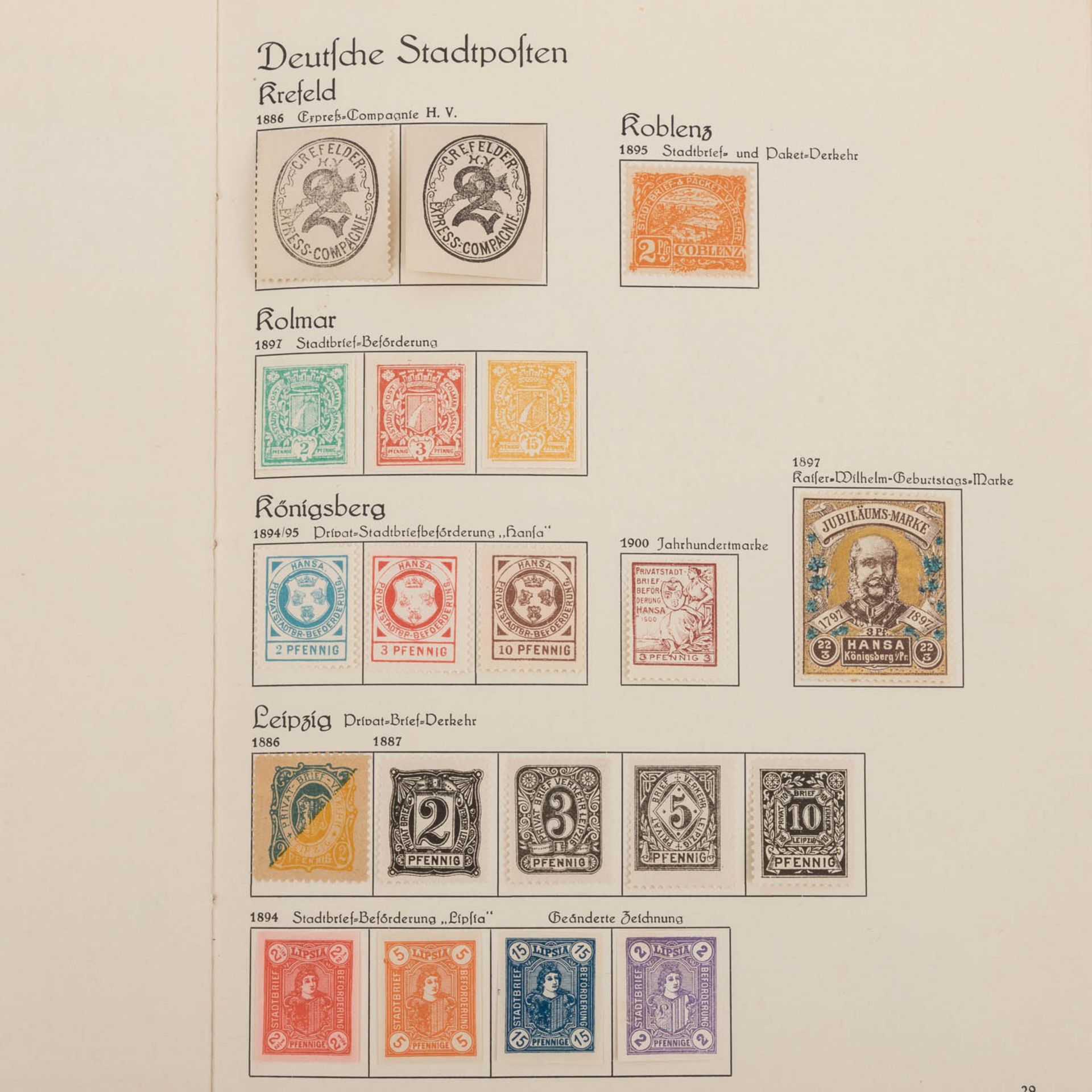 Deutsche Stadtpost 1898 - 1899 - Bild 12 aus 19
