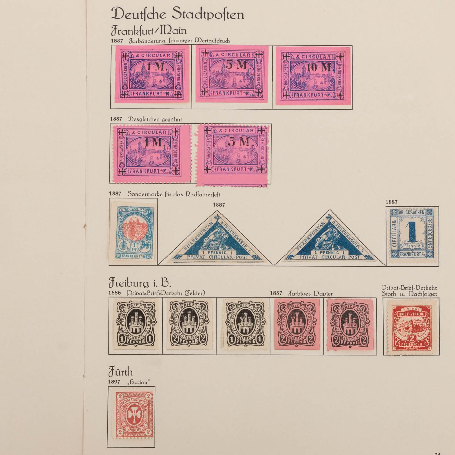 Deutsche Stadtpost 1898 - 1899 - Bild 8 aus 19