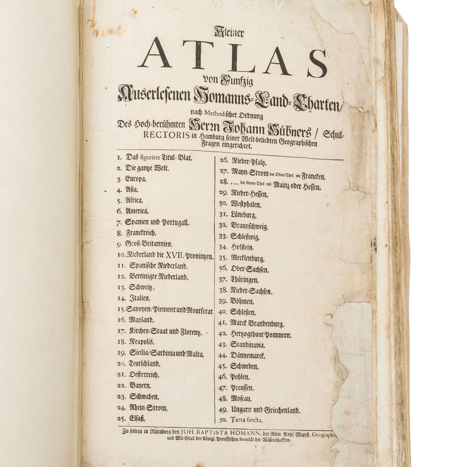 Komplett und äußerst selten in diesem Umfang! Johann Baptist HOMANN: ATLAS NOVUS - Image 2 of 15