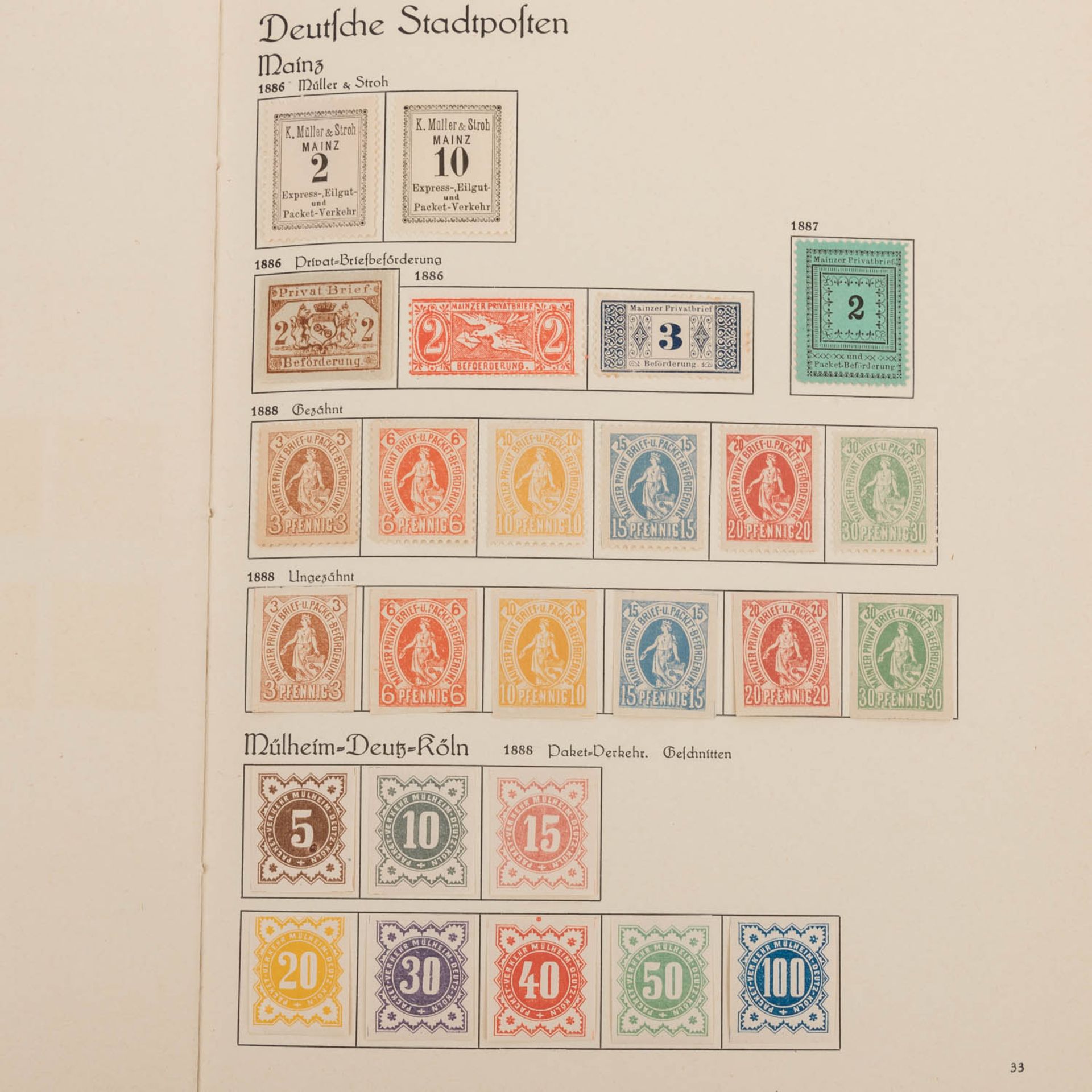 Deutsche Stadtpost 1898 - 1899 - Bild 14 aus 19