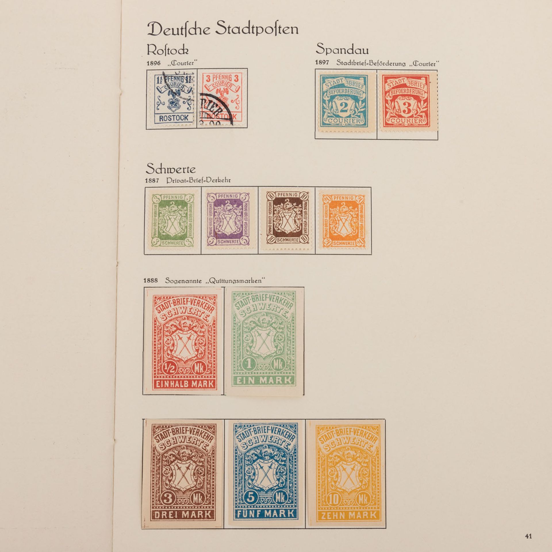 Deutsche Stadtpost 1898 - 1899 - Bild 18 aus 19